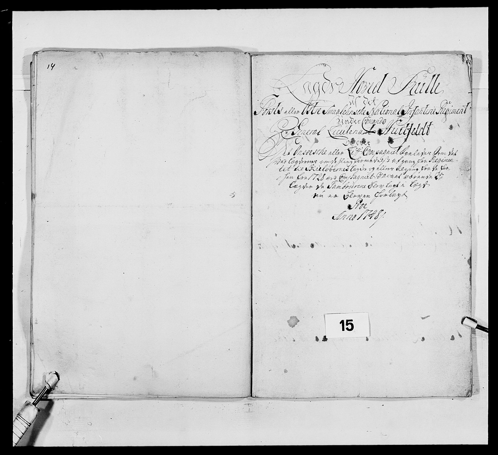 Kommanderende general (KG I) med Det norske krigsdirektorium, AV/RA-EA-5419/E/Ea/L0495: 1. Smålenske regiment, 1732-1763, p. 167