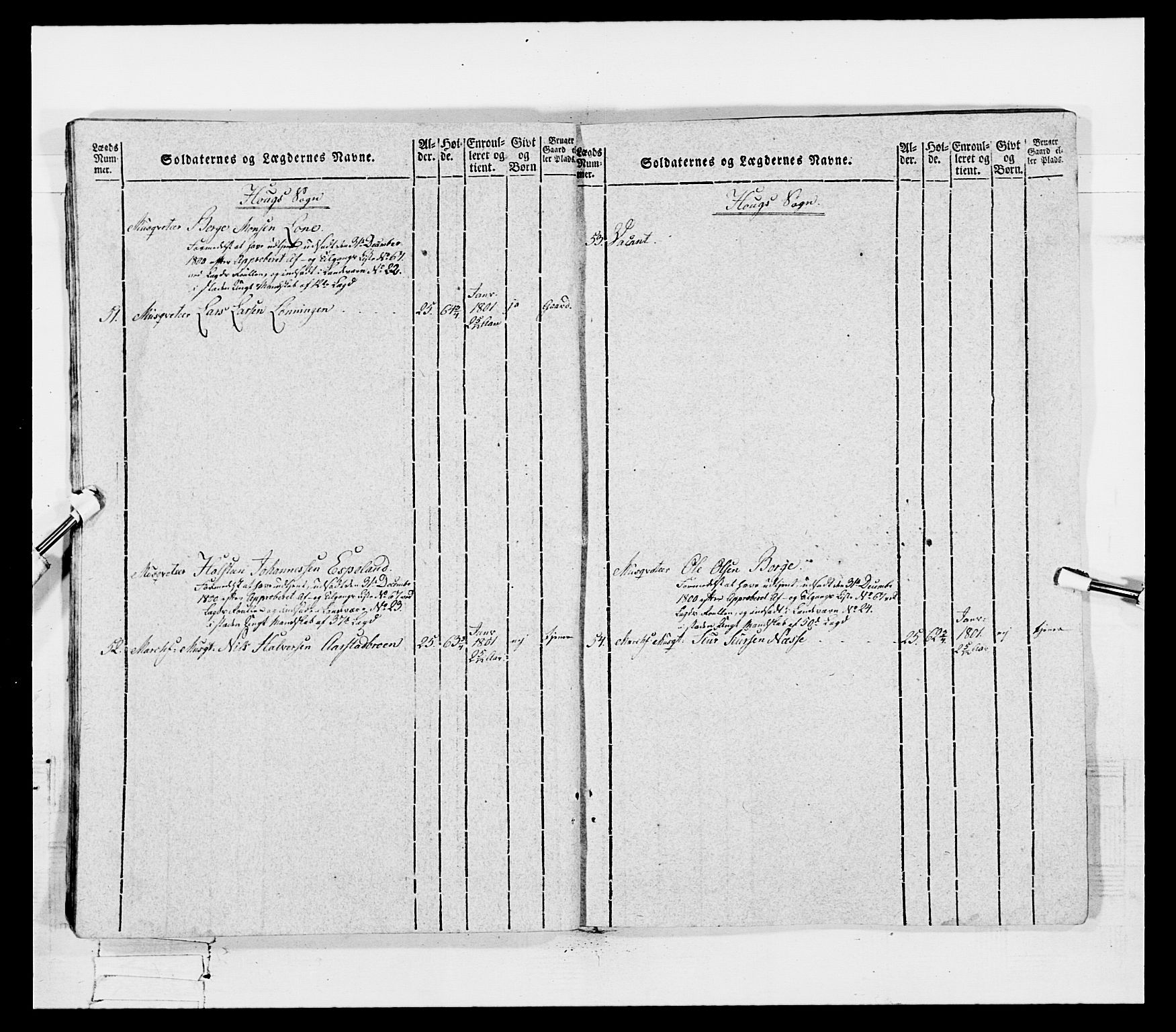 Generalitets- og kommissariatskollegiet, Det kongelige norske kommissariatskollegium, AV/RA-EA-5420/E/Eh/L0096: Bergenhusiske nasjonale infanteriregiment, 1791-1803, p. 359