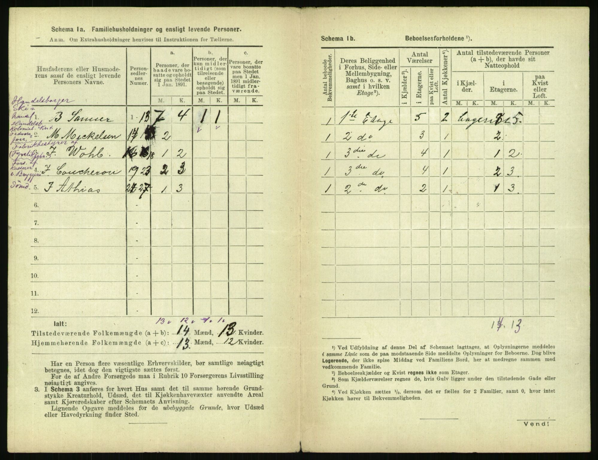 RA, 1891 census for 0301 Kristiania, 1891, p. 107627