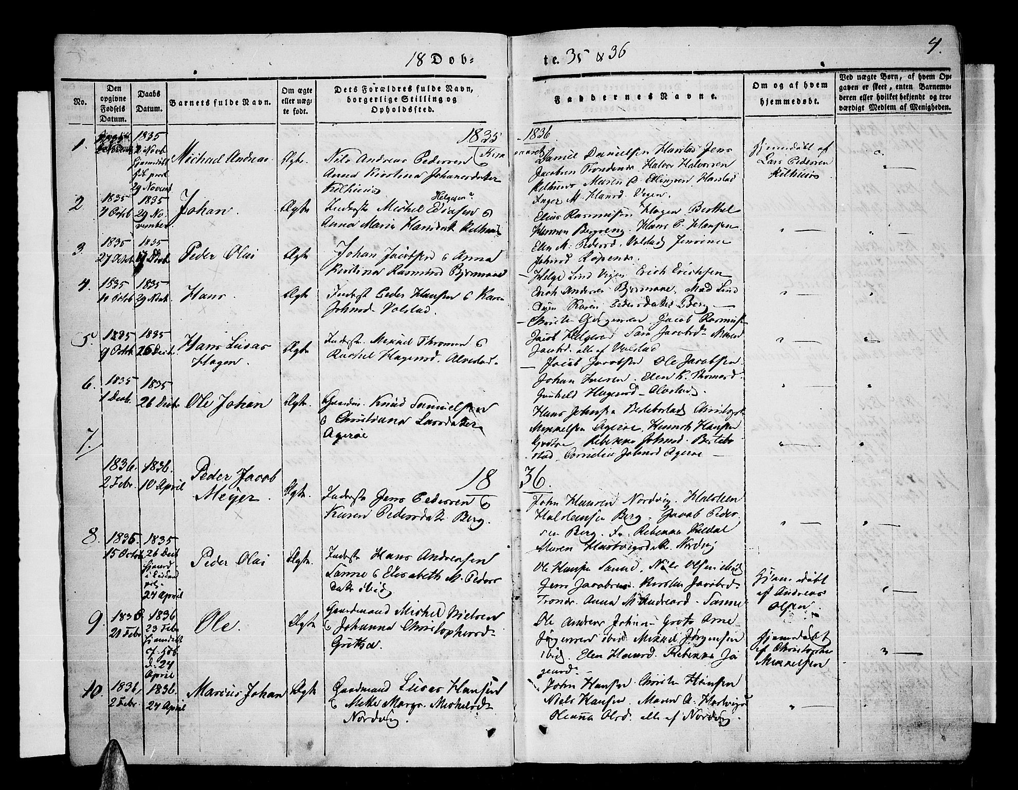 Trondenes sokneprestkontor, SATØ/S-1319/H/Ha/L0008kirke: Parish register (official) no. 8, 1835-1840, p. 4