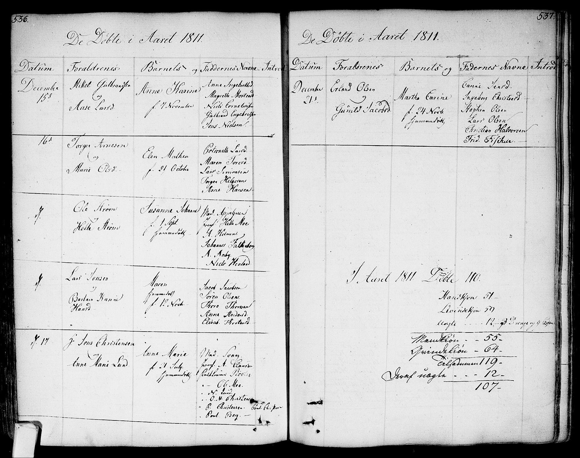 Bragernes kirkebøker, SAKO/A-6/F/Fa/L0006a: Parish register (official) no. I 6, 1782-1814, p. 536-537