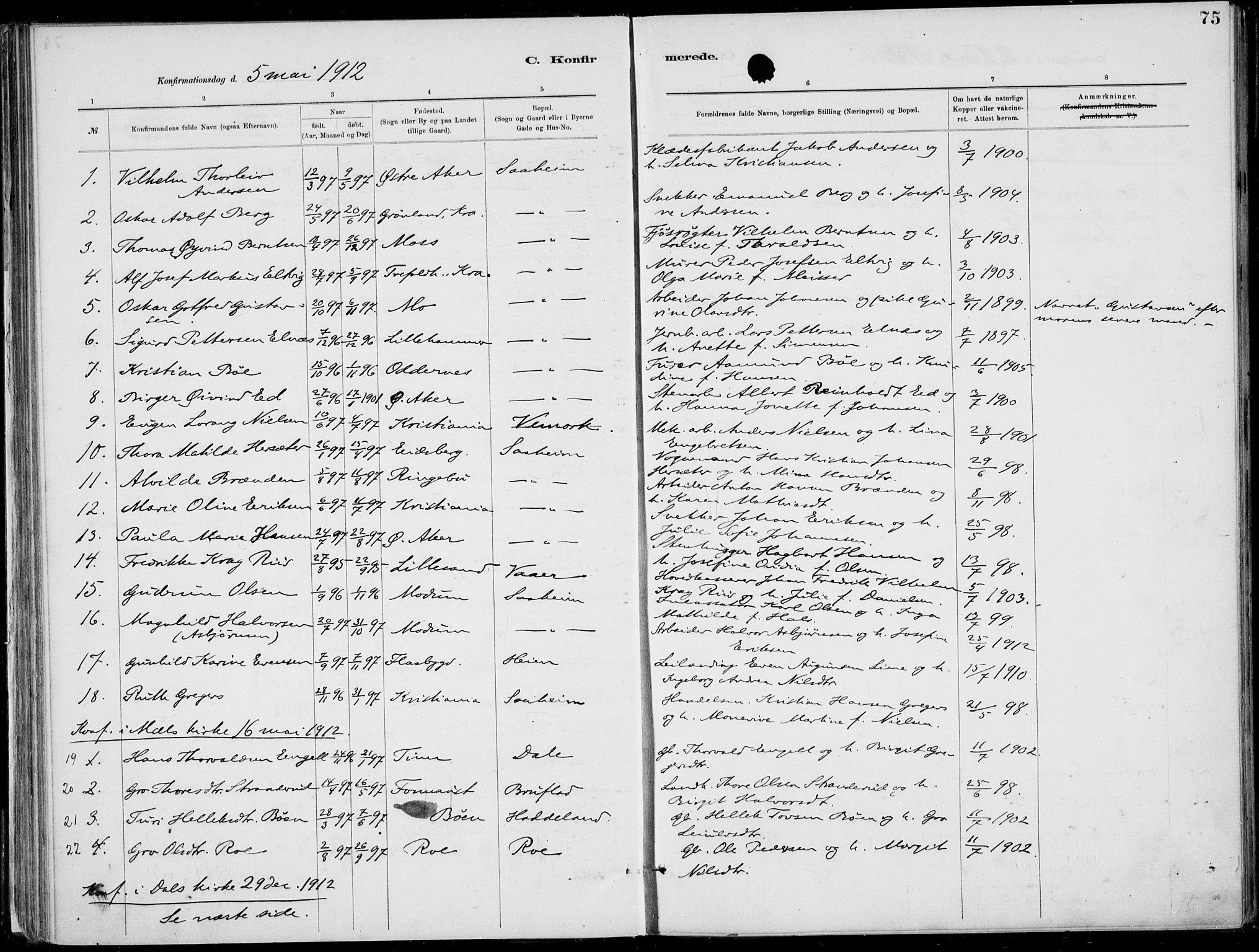 Rjukan kirkebøker, SAKO/A-294/F/Fa/L0001: Parish register (official) no. 1, 1878-1912, p. 75