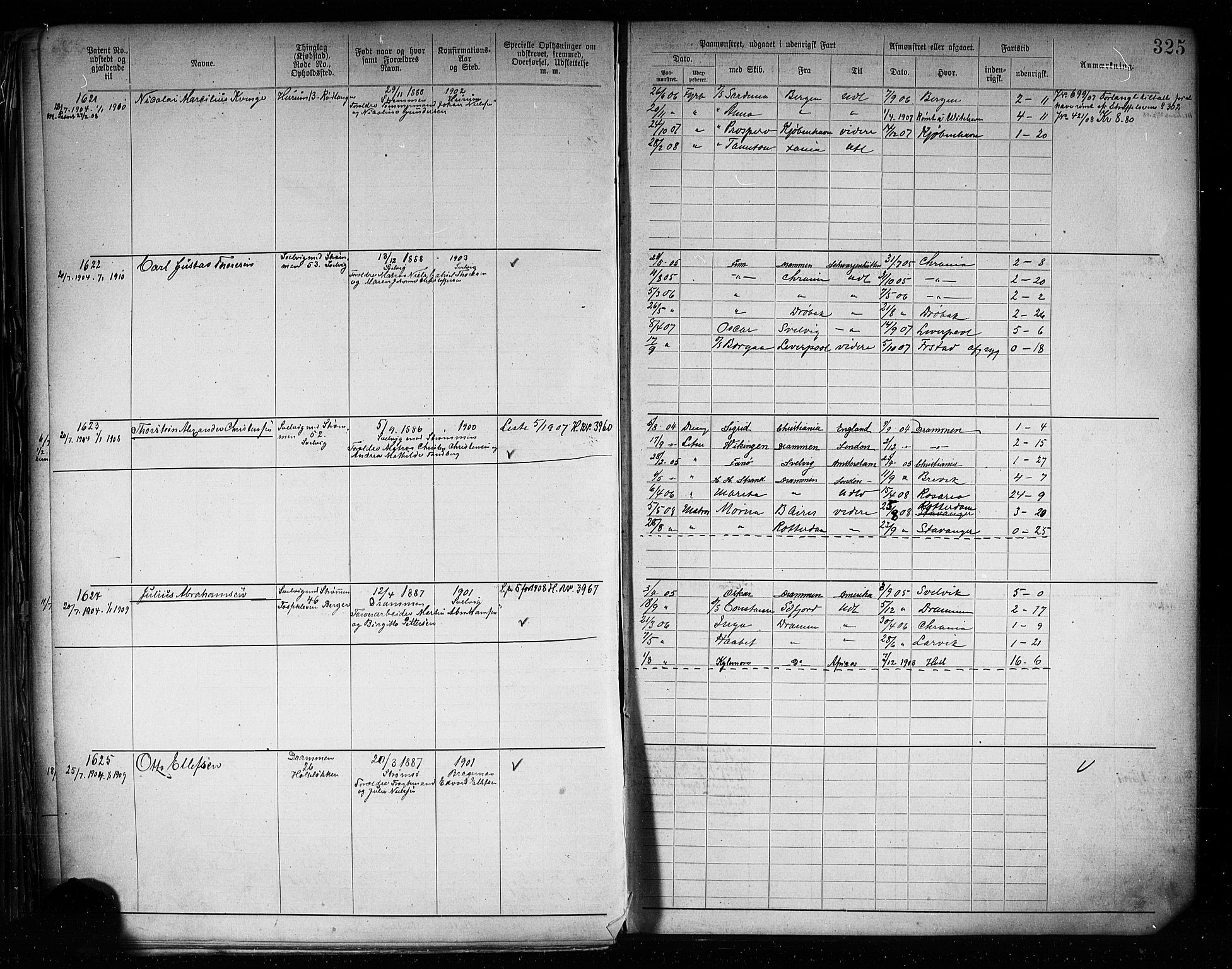 Drammen innrulleringsdistrikt, SAKO/A-781/F/Fb/L0005: Annotasjonsrulle, 1894-1905, p. 328