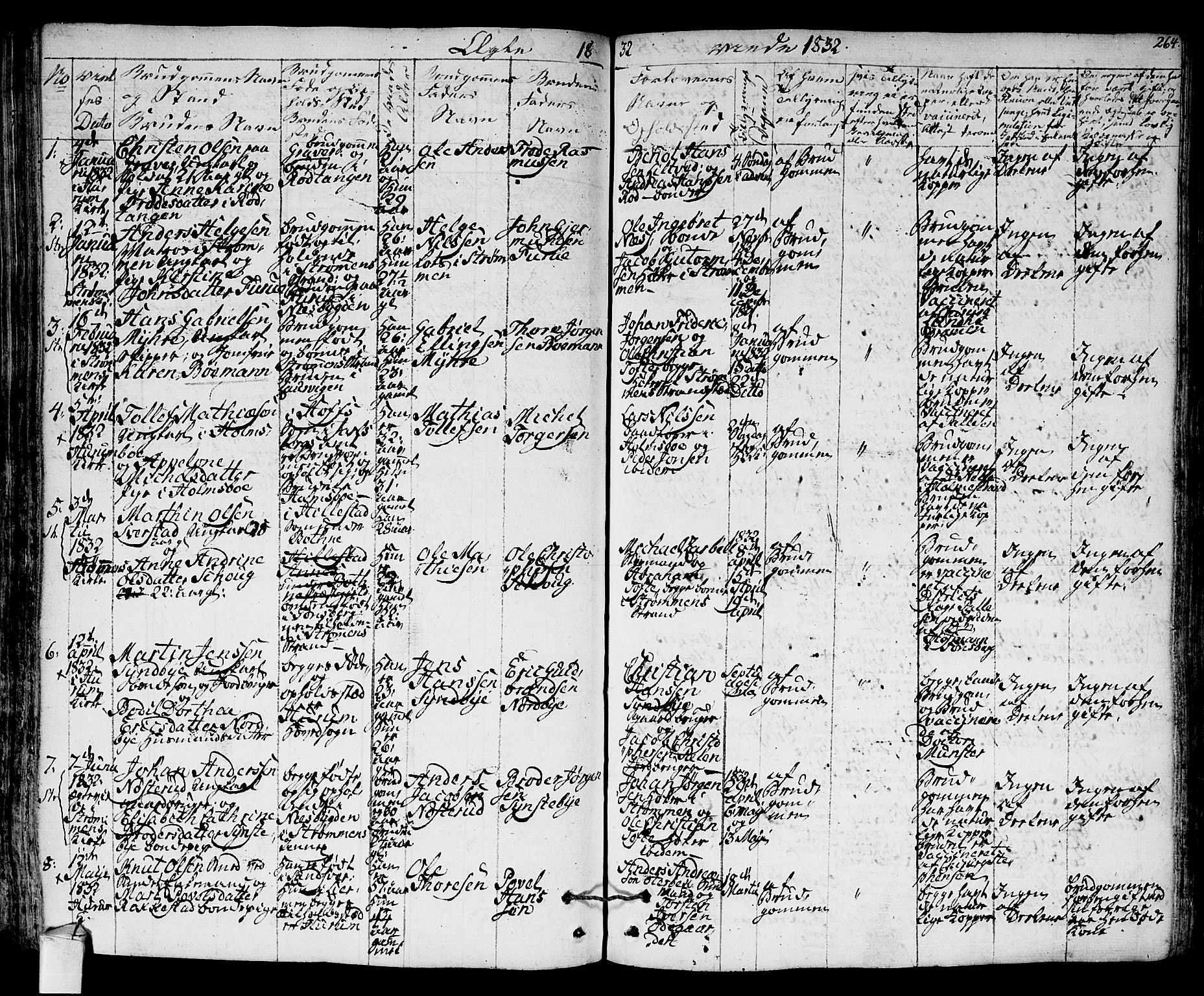 Hurum kirkebøker, SAKO/A-229/F/Fa/L0010: Parish register (official) no. 10, 1827-1846, p. 264