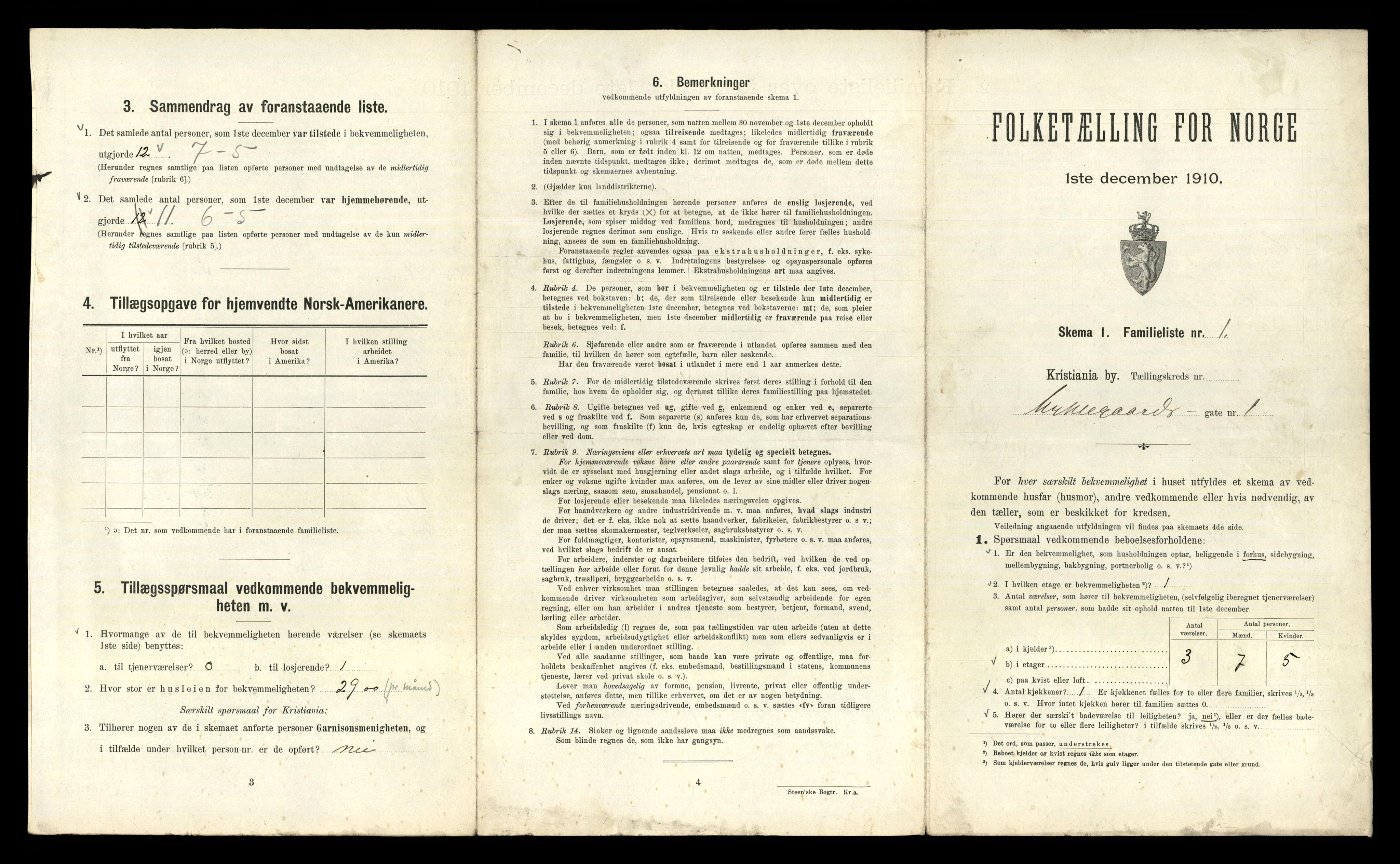 RA, 1910 census for Kristiania, 1910, p. 66455