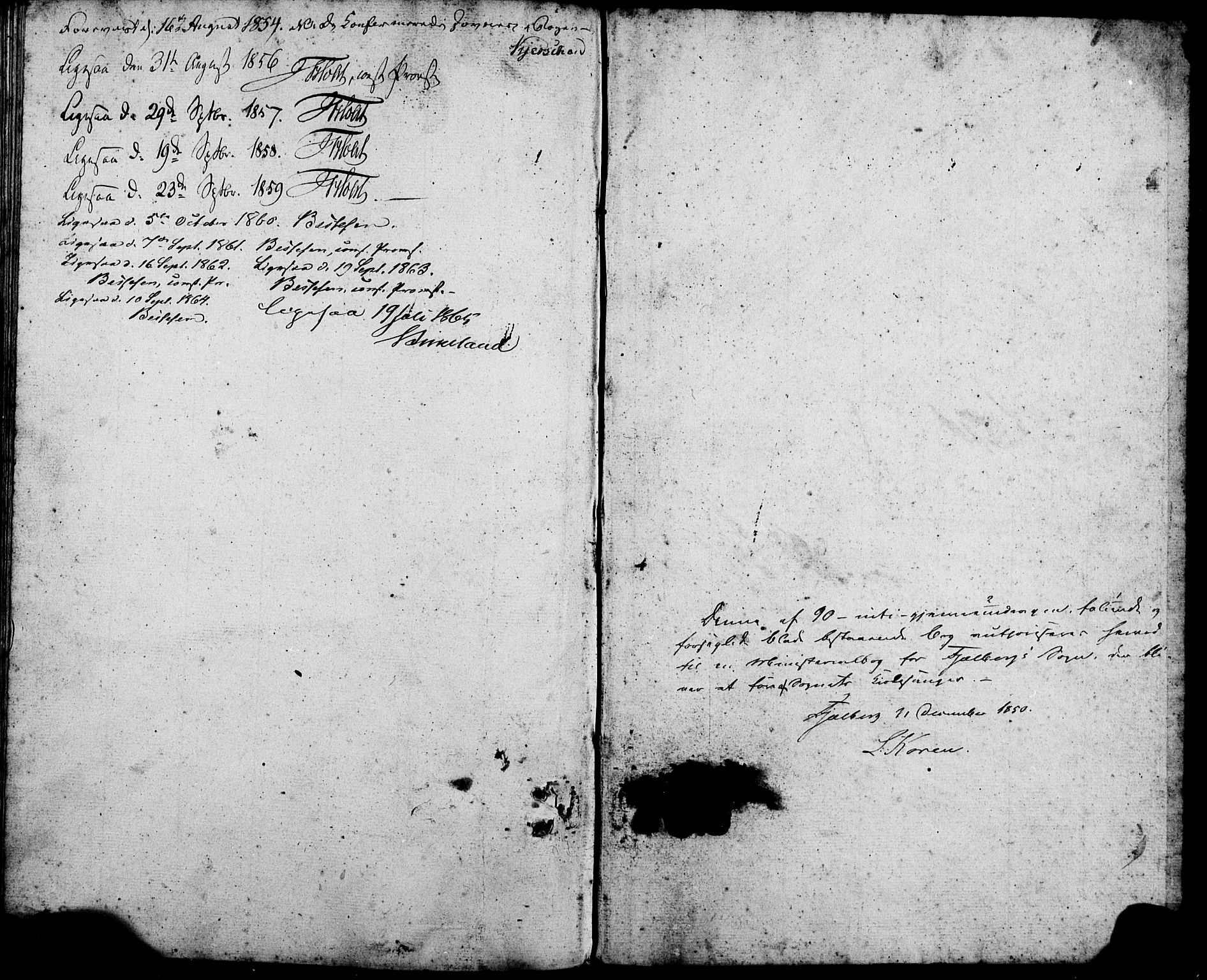 Fjelberg sokneprestembete, AV/SAB-A-75201/H/Hab: Parish register (copy) no. A 2, 1851-1864