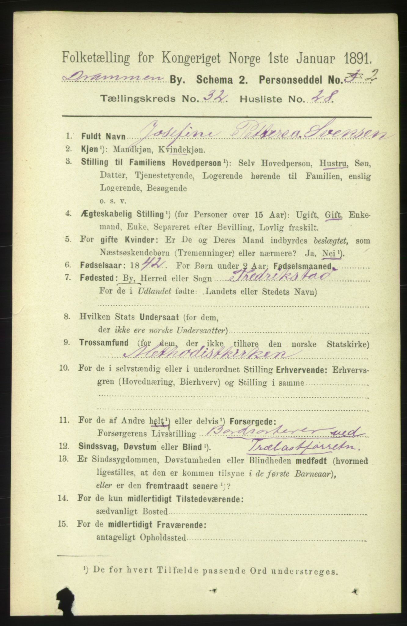 RA, 1891 census for 0602 Drammen, 1891, p. 19604