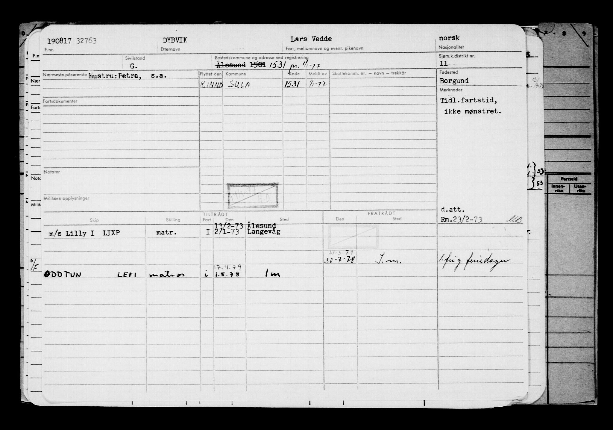 Direktoratet for sjømenn, AV/RA-S-3545/G/Gb/L0151: Hovedkort, 1917, p. 83