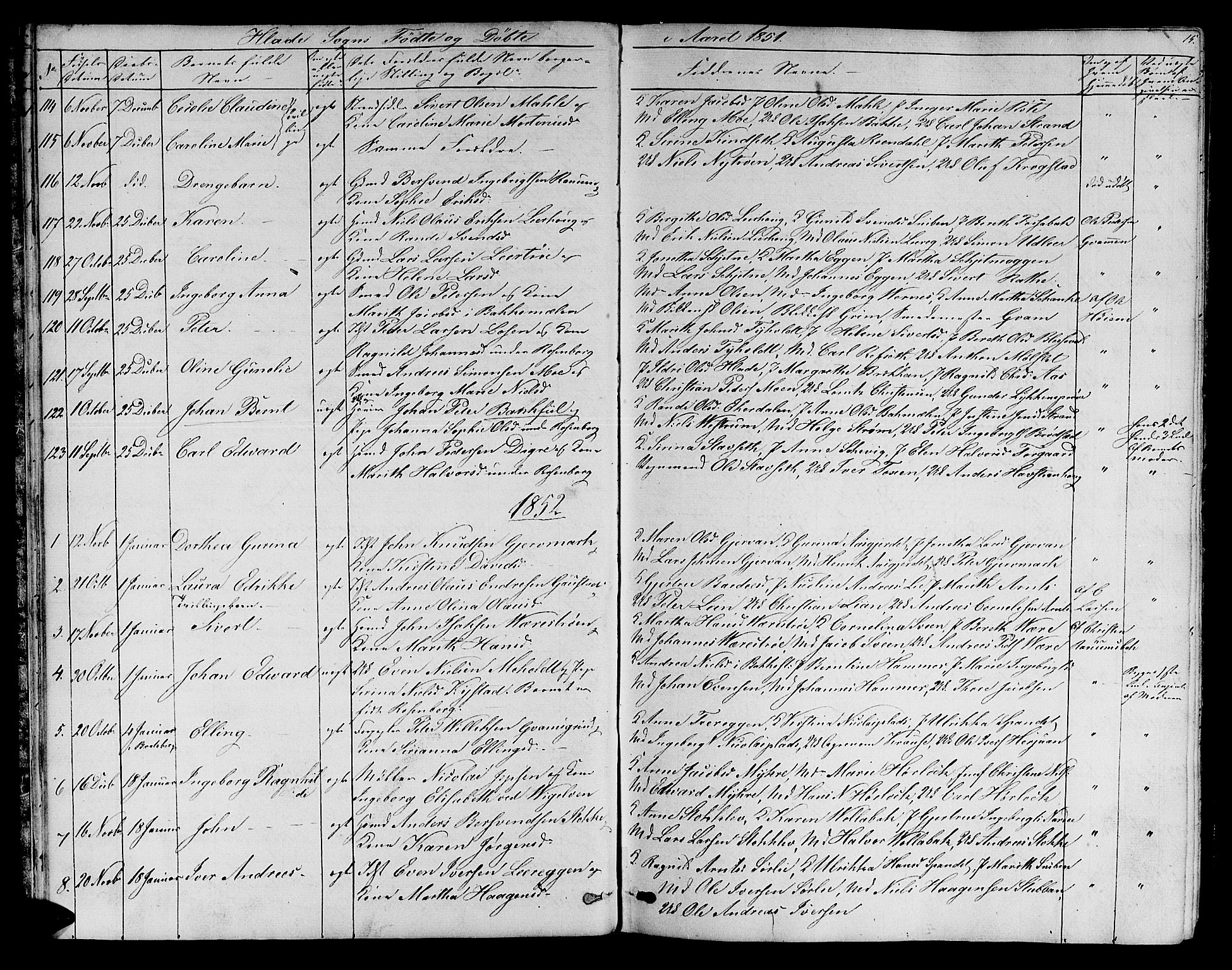 Ministerialprotokoller, klokkerbøker og fødselsregistre - Sør-Trøndelag, SAT/A-1456/606/L0310: Parish register (copy) no. 606C06, 1850-1859, p. 15