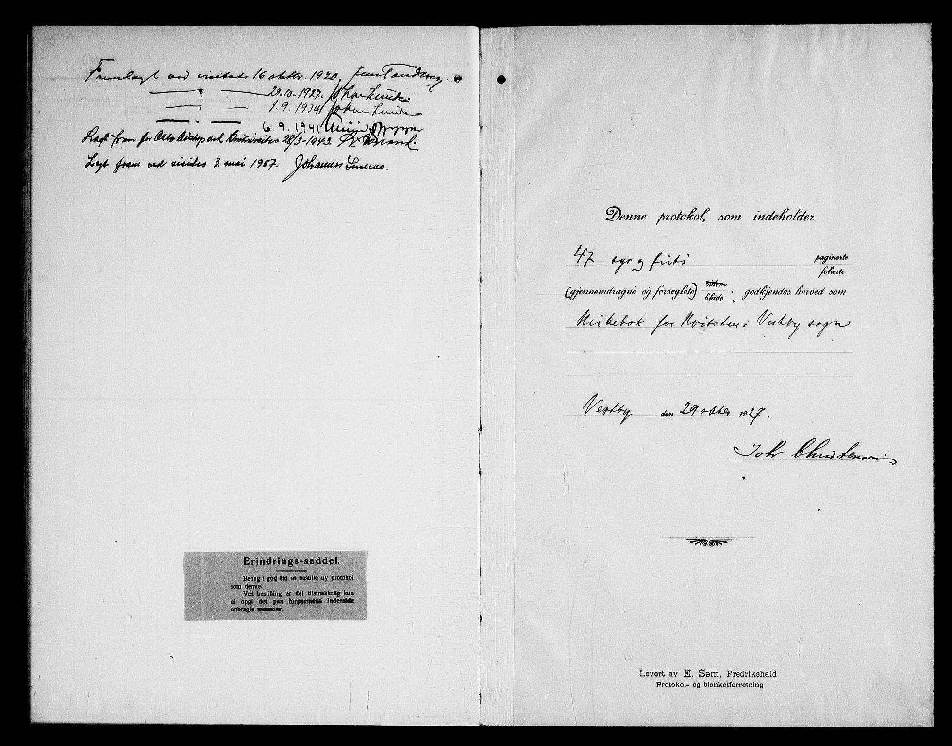 Vestby prestekontor Kirkebøker, SAO/A-10893/G/Gc/L0001: Parish register (copy) no. III 1, 1917-1945