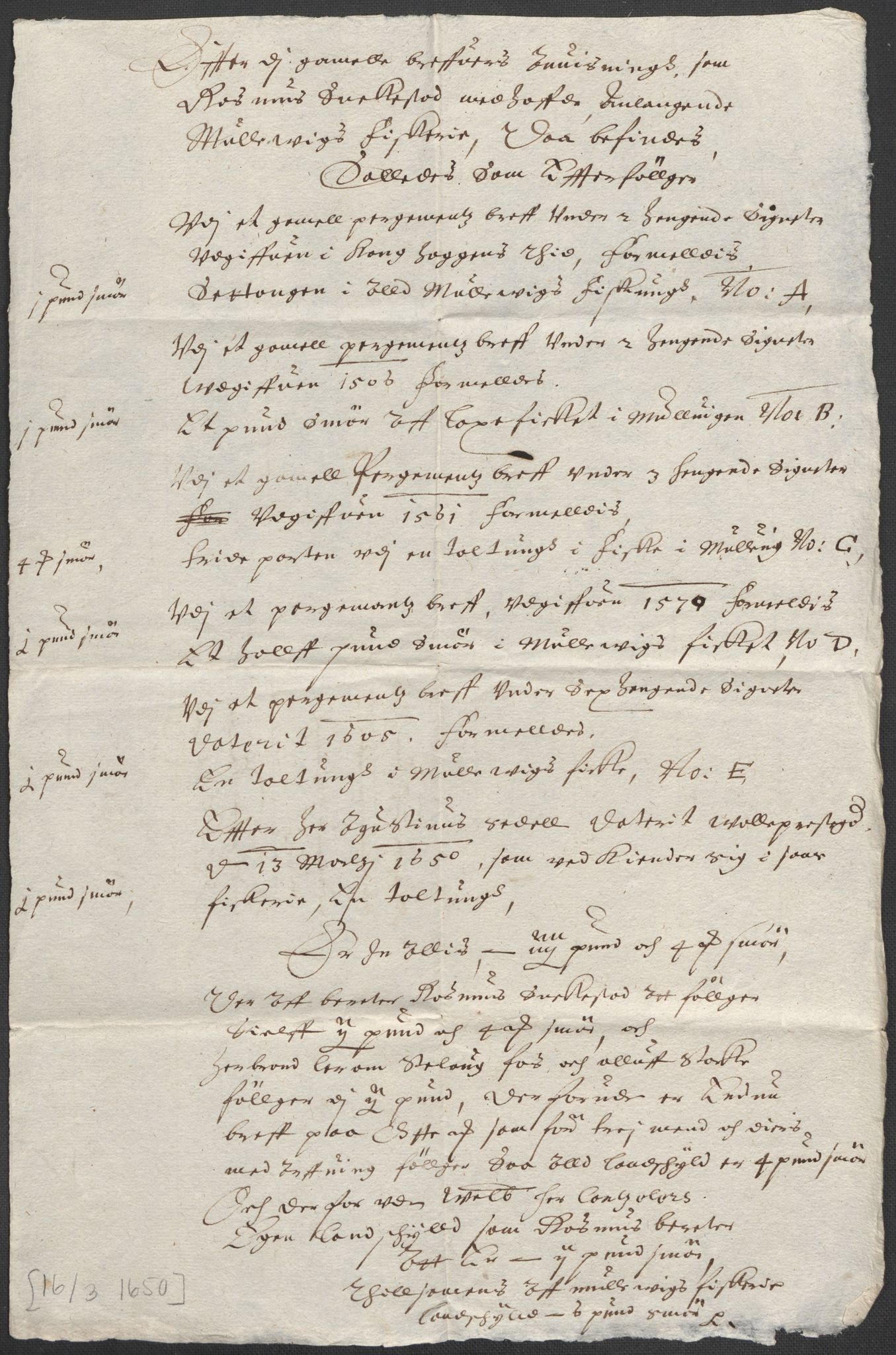 Riksarkivets diplomsamling, AV/RA-EA-5965/F12/L0005: Pk. 7 (II), 1613-1721, p. 35