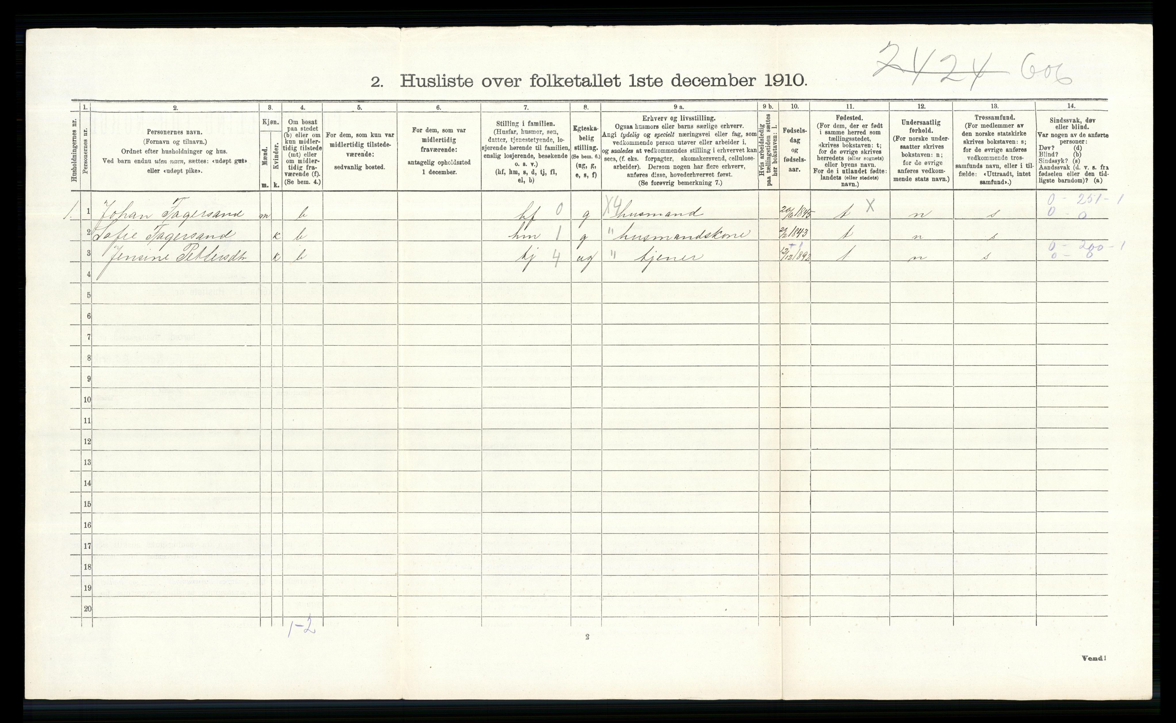 RA, 1910 census for Setskog, 1910, p. 224