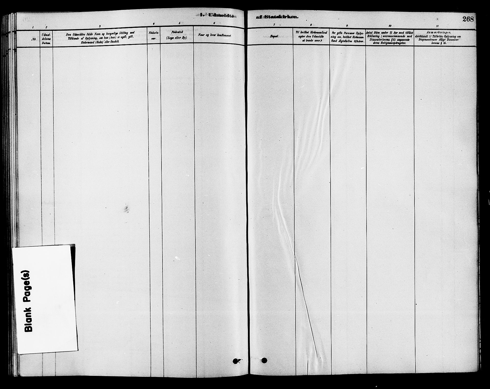 Hole kirkebøker, AV/SAKO-A-228/F/Fa/L0008: Parish register (official) no. I 8, 1878-1891, p. 268