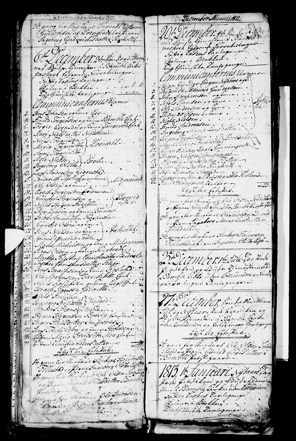 Bamble kirkebøker, SAKO/A-253/G/Ga/L0004: Parish register (copy) no. I 4, 1808-1814