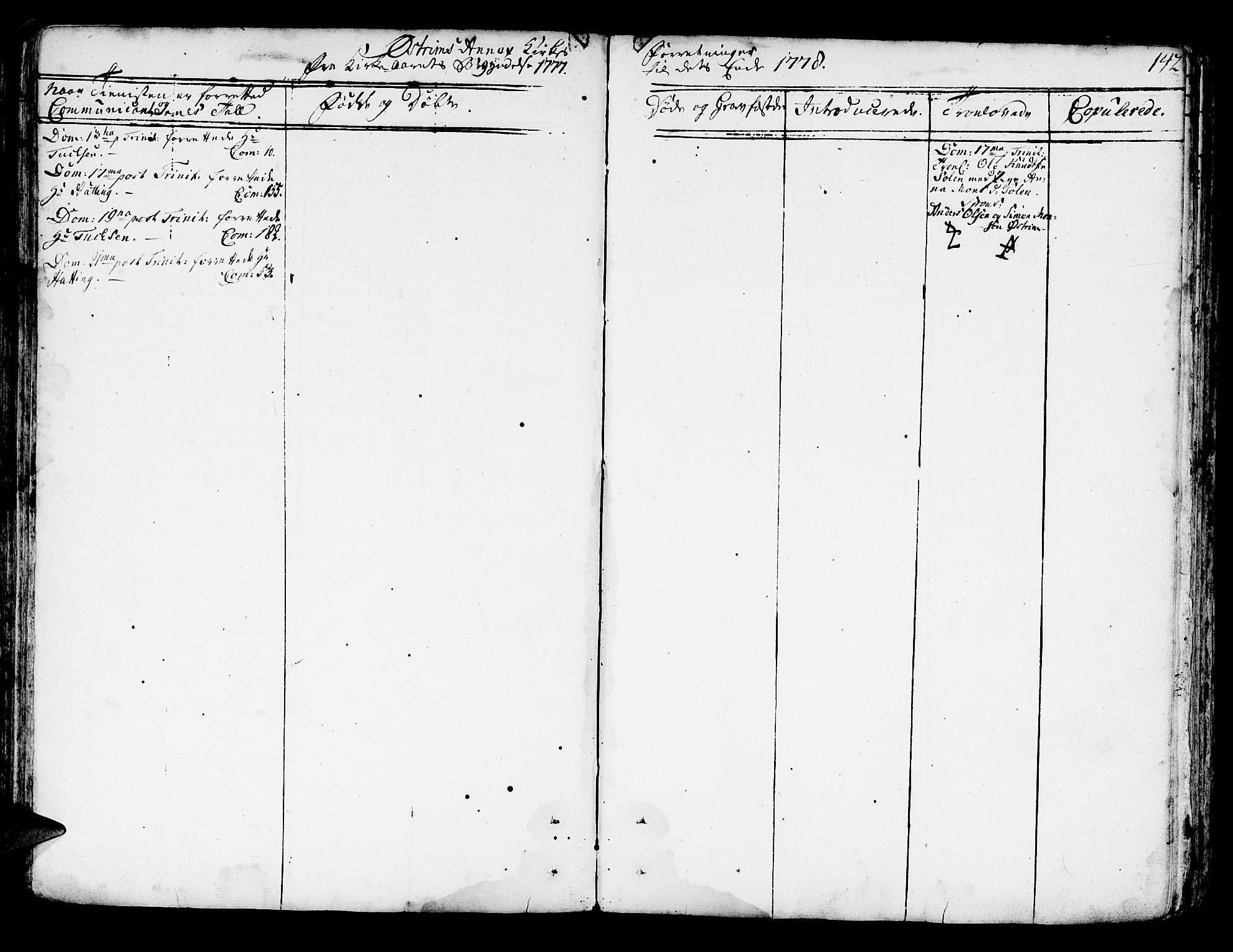 Lindås Sokneprestembete, AV/SAB-A-76701/H/Haa/Haaa/L0004: Parish register (official) no. A 4, 1764-1791, p. 142