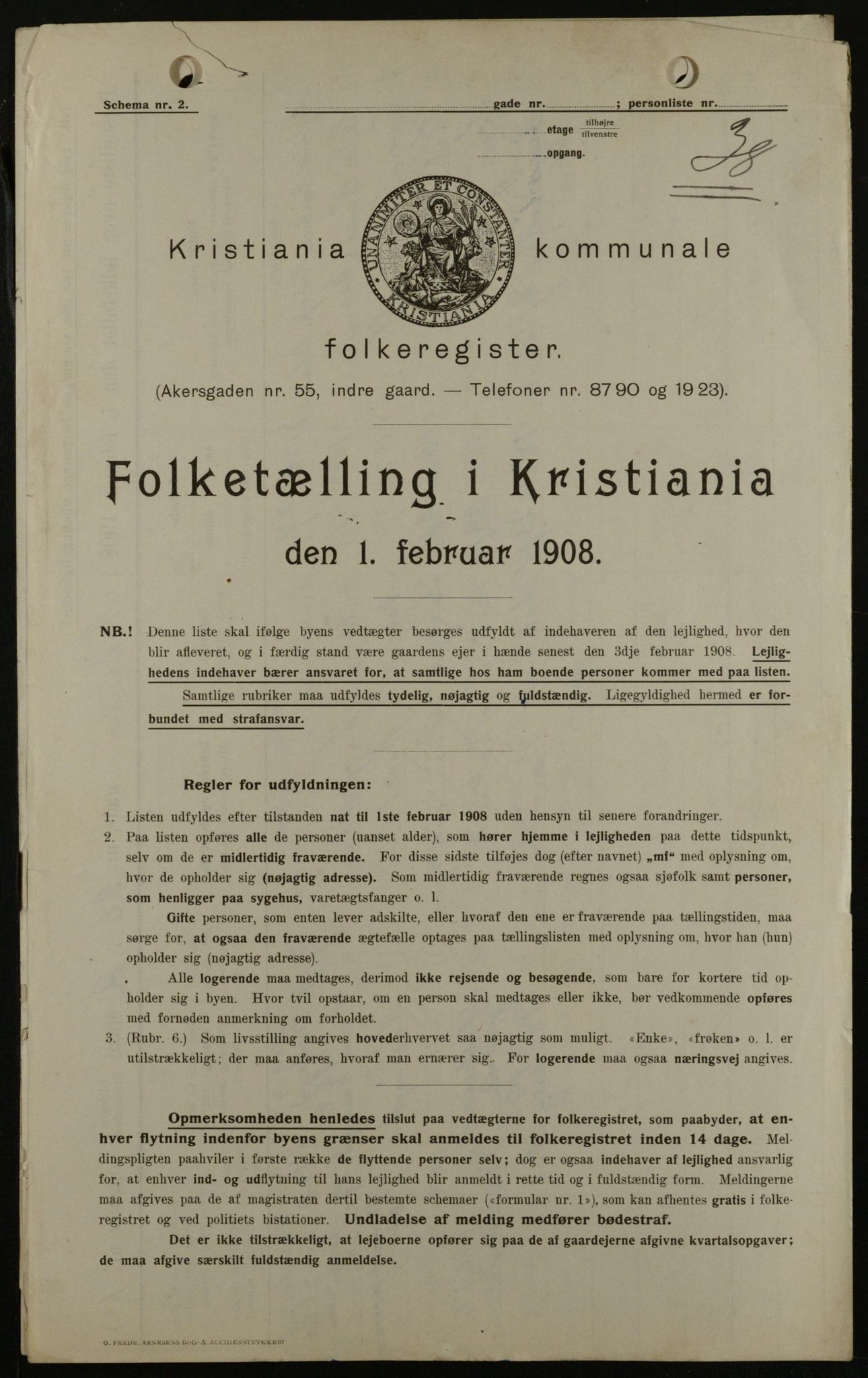 OBA, Municipal Census 1908 for Kristiania, 1908, p. 65060