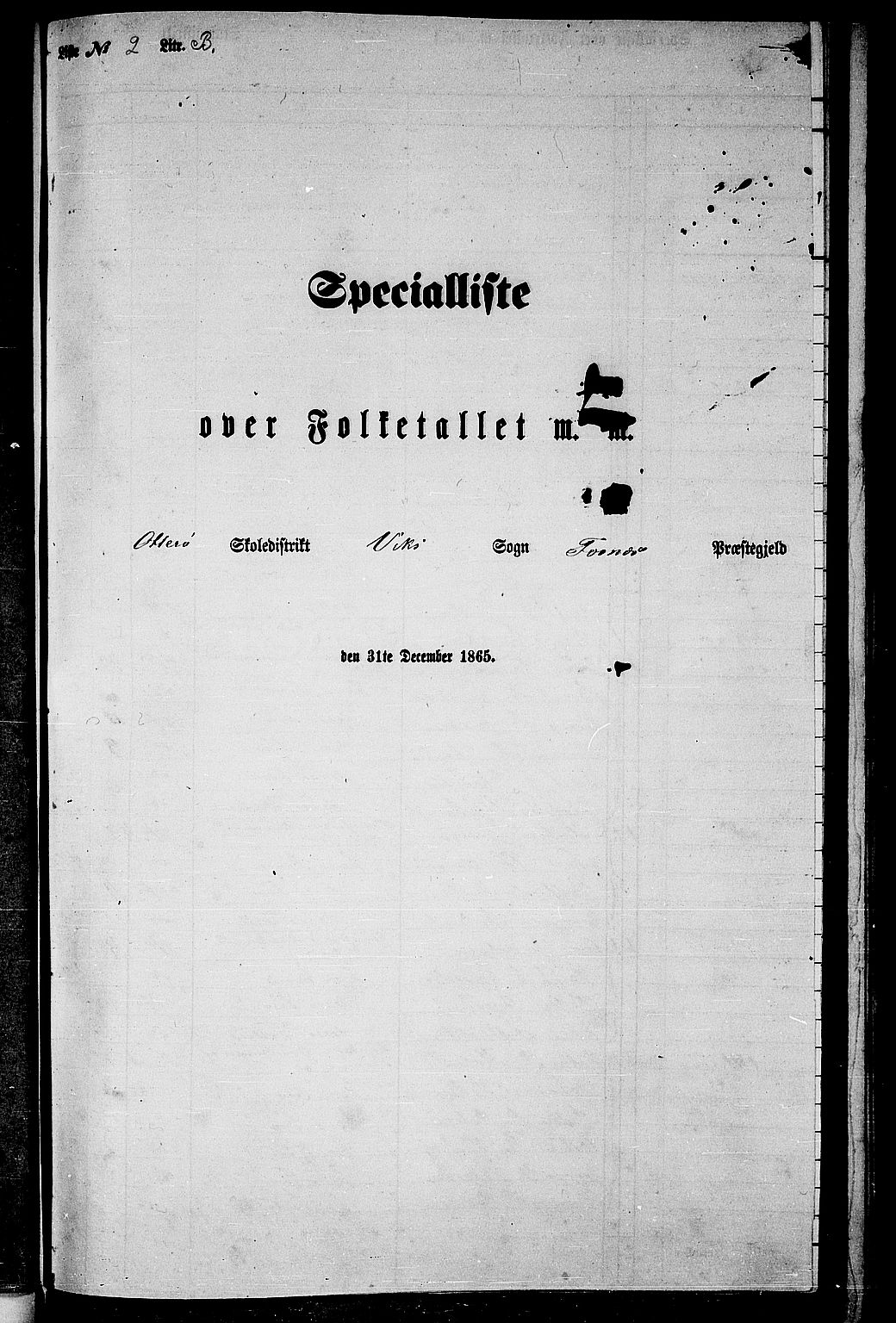 RA, 1865 census for Fosnes, 1865, p. 29