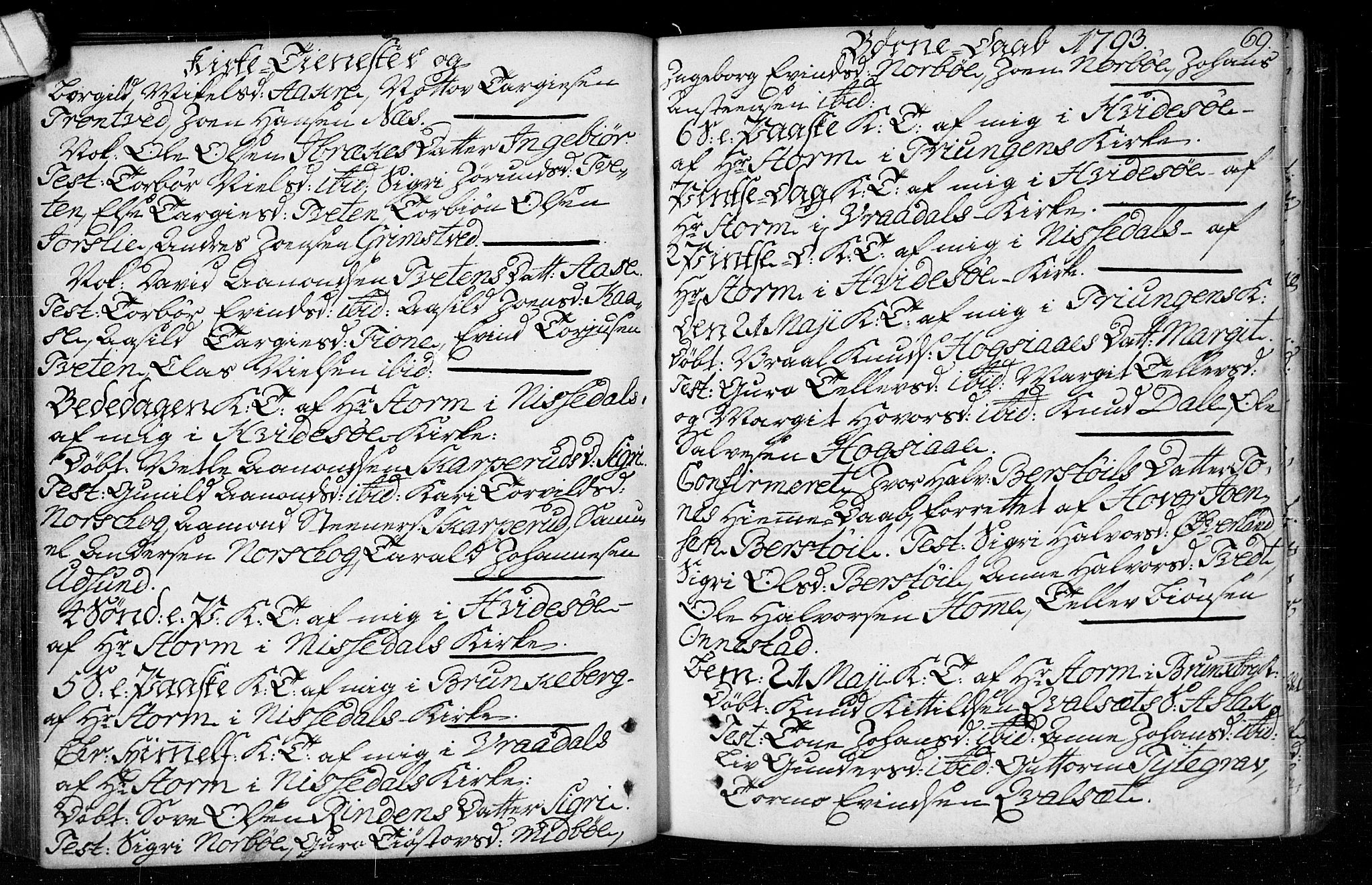 Kviteseid kirkebøker, SAKO/A-276/F/Fa/L0003: Parish register (official) no. I 3, 1787-1799, p. 69