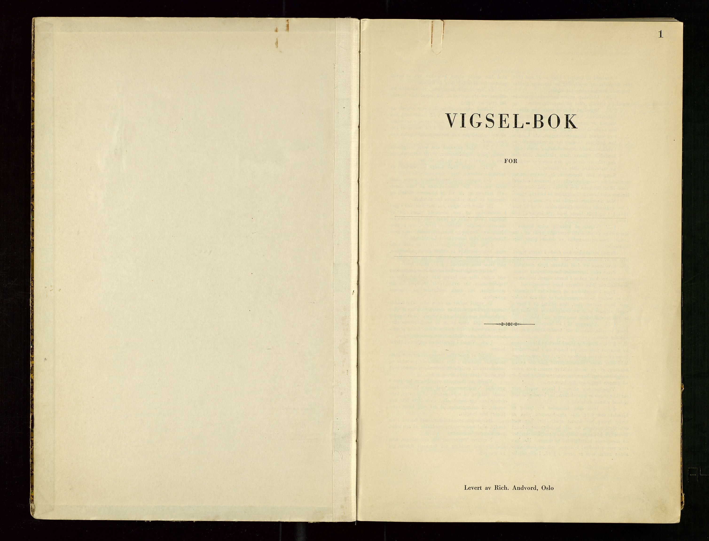 Jæren sorenskriveri, AV/SAST-A-100310/01/6/62/62BA/L0006: VIGSELSPROTOKOLL, 1943-1944, p. 1