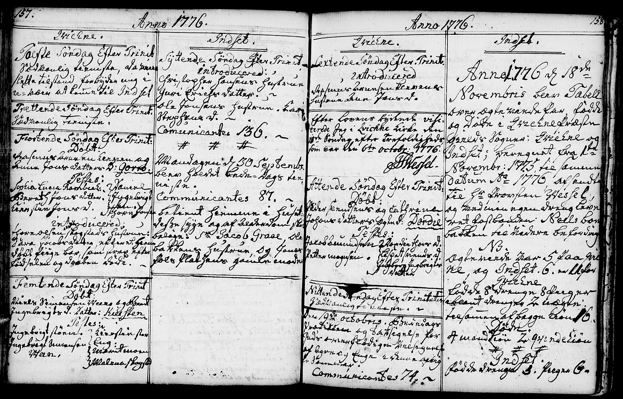 Kvikne prestekontor, AV/SAH-PREST-064/H/Ha/Haa/L0002: Parish register (official) no. 2, 1764-1784, p. 157-158