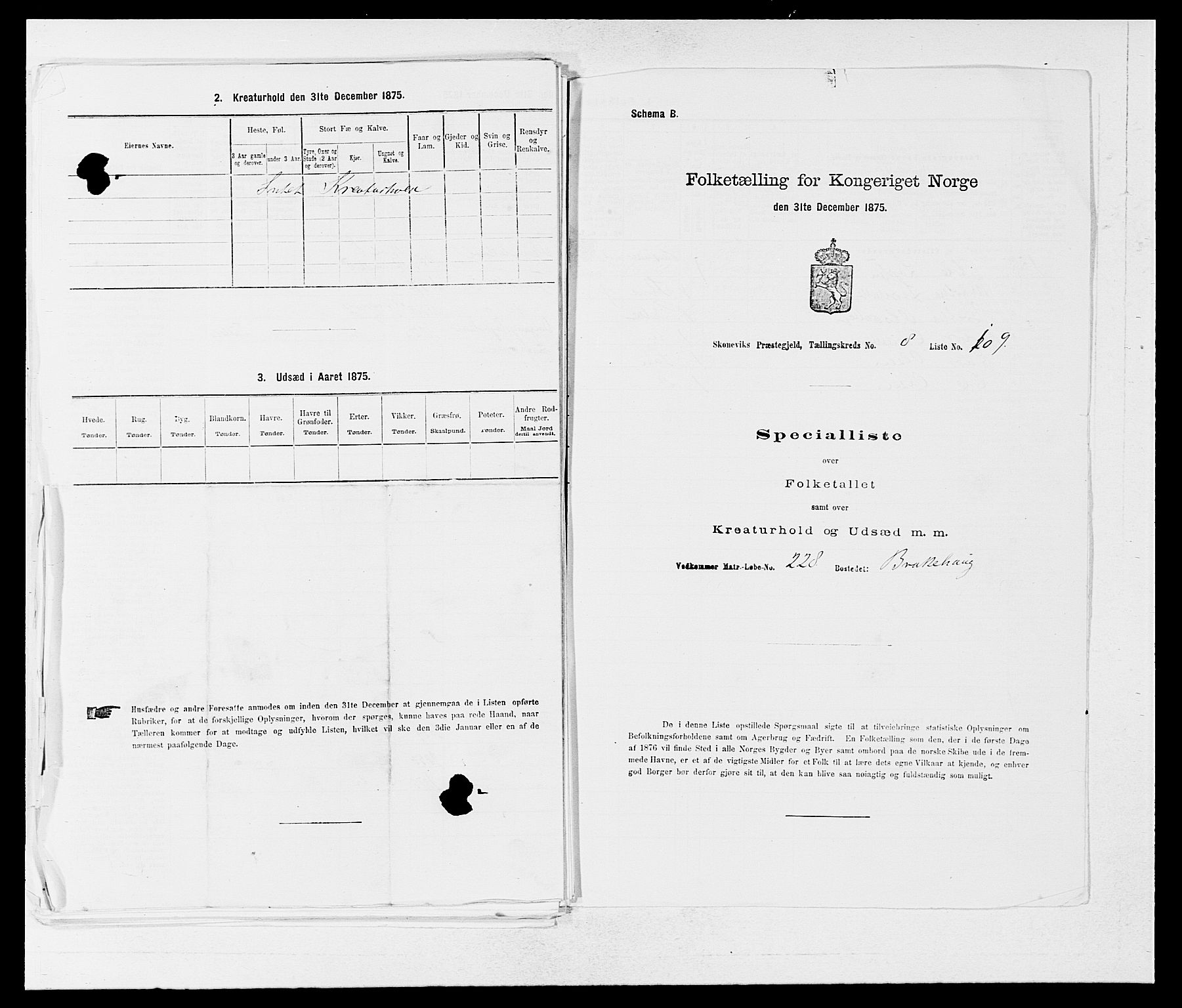 SAB, 1875 census for 1212P Skånevik, 1875, p. 1088