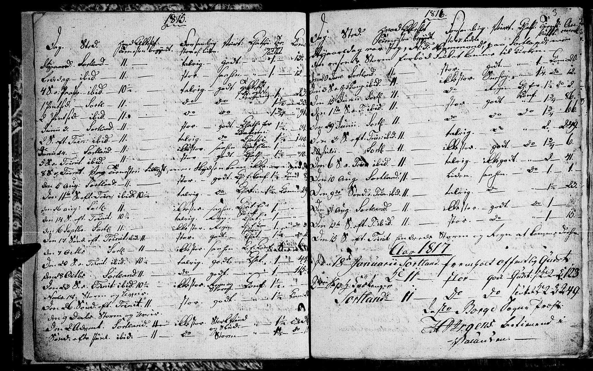 Ministerialprotokoller, klokkerbøker og fødselsregistre - Nordland, SAT/A-1459/895/L1368: Parish register (official) no. 895A03, 1812-1818, p. 3