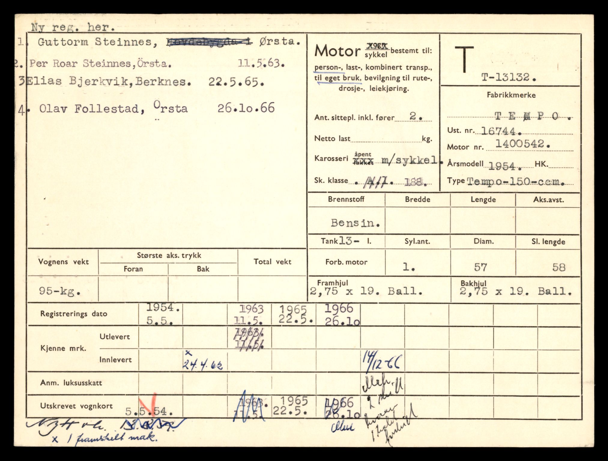 Møre og Romsdal vegkontor - Ålesund trafikkstasjon, SAT/A-4099/F/Fe/L0037: Registreringskort for kjøretøy T 13031 - T 13179, 1927-1998, p. 2021