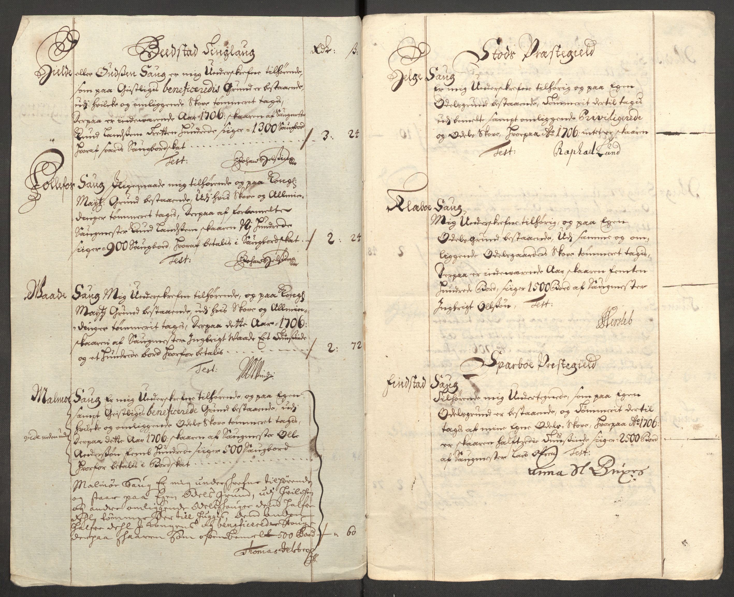 Rentekammeret inntil 1814, Reviderte regnskaper, Fogderegnskap, RA/EA-4092/R63/L4315: Fogderegnskap Inderøy, 1706-1707, p. 132