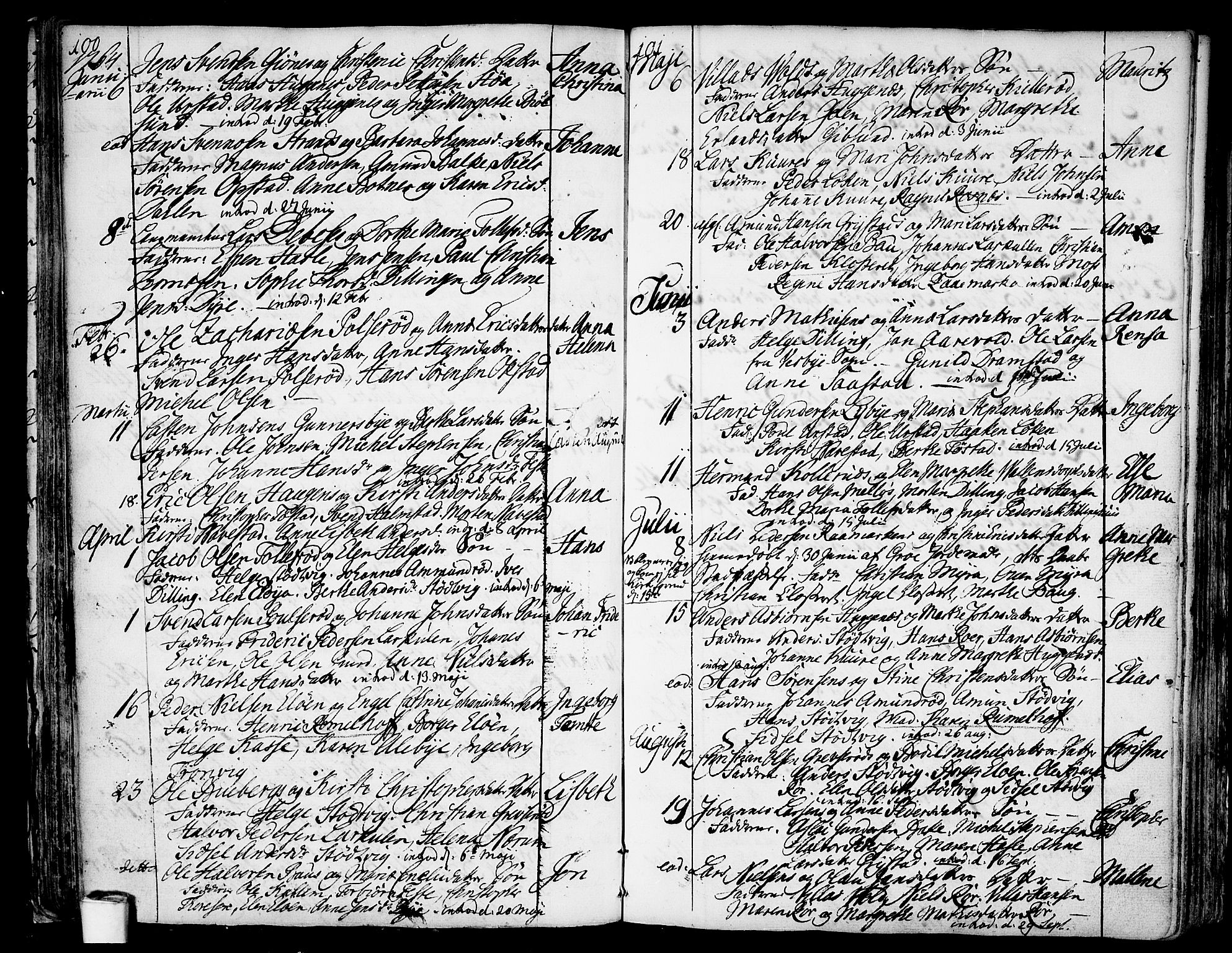 Rygge prestekontor Kirkebøker, SAO/A-10084b/F/Fa/L0001: Parish register (official) no. 1, 1725-1771, p. 100-101