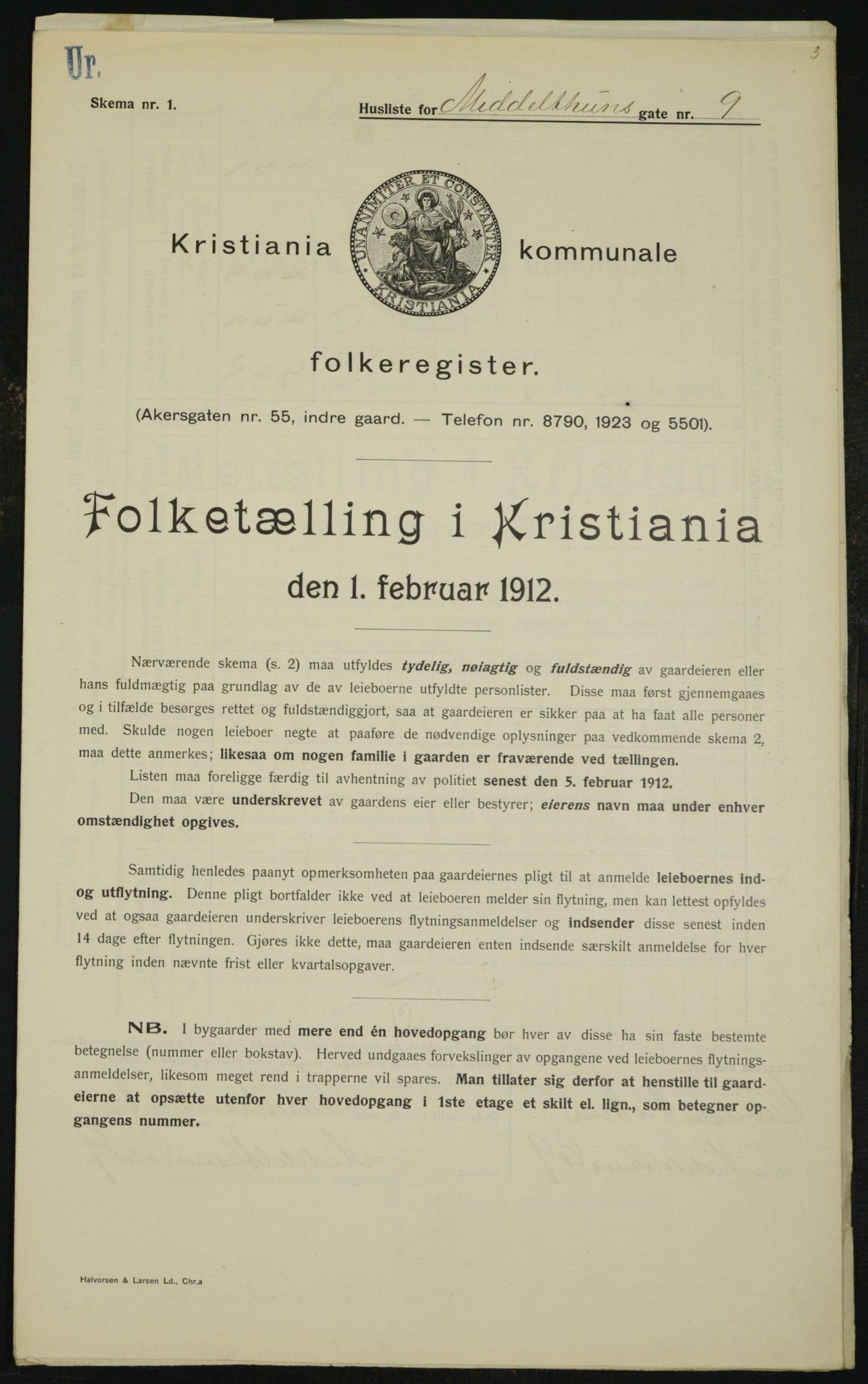 OBA, Municipal Census 1912 for Kristiania, 1912, p. 65825