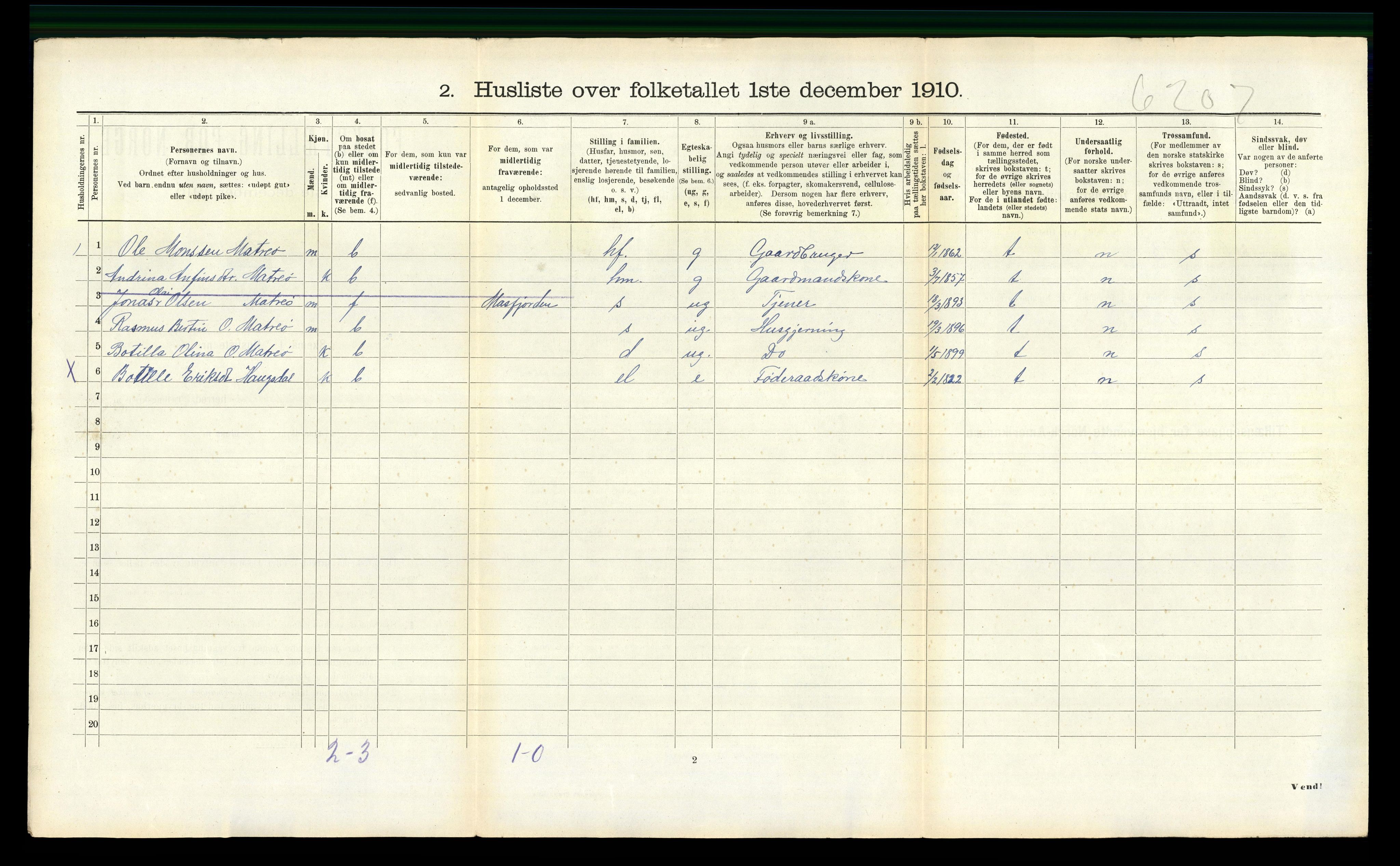 RA, 1910 census for Masfjorden, 1910, p. 669