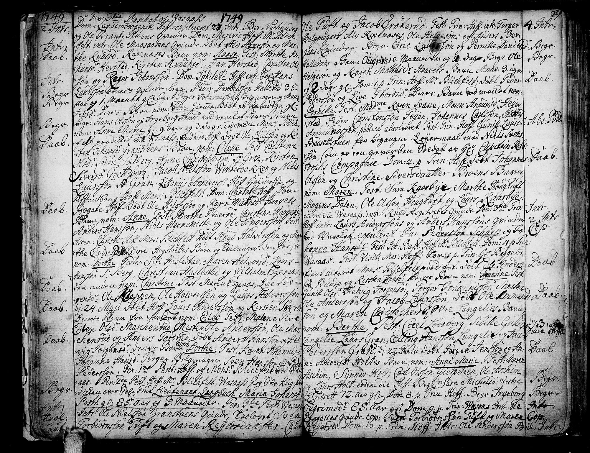 Hof kirkebøker, AV/SAKO-A-64/F/Fa/L0002: Parish register (official) no. I 2, 1746-1781, p. 28-29