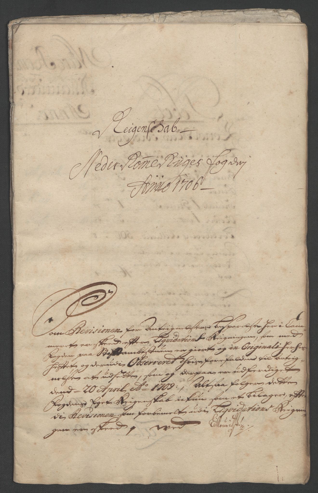 Rentekammeret inntil 1814, Reviderte regnskaper, Fogderegnskap, AV/RA-EA-4092/R11/L0590: Fogderegnskap Nedre Romerike, 1706-1707, p. 4