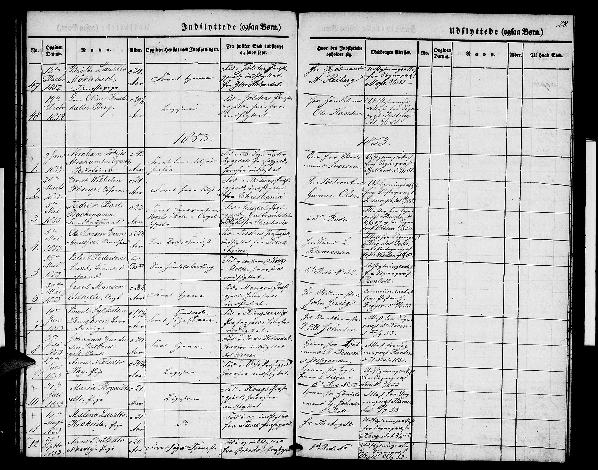 Nykirken Sokneprestembete, SAB/A-77101/H/Hab: Parish register (copy) no. F 1, 1837-1859, p. 28