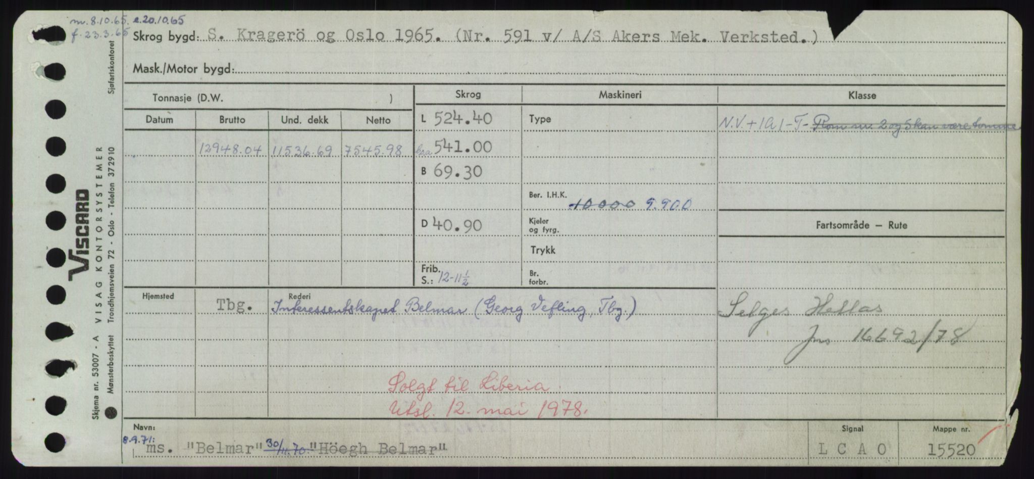 Sjøfartsdirektoratet med forløpere, Skipsmålingen, AV/RA-S-1627/H/Hd/L0003: Fartøy, B-Bev, p. 547