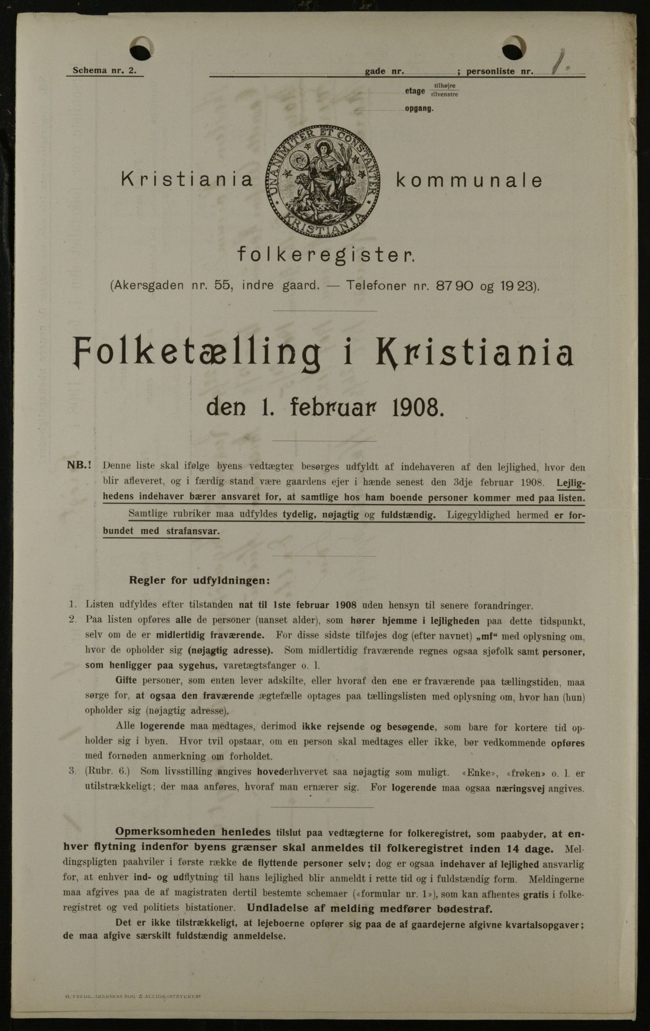 OBA, Municipal Census 1908 for Kristiania, 1908, p. 25709