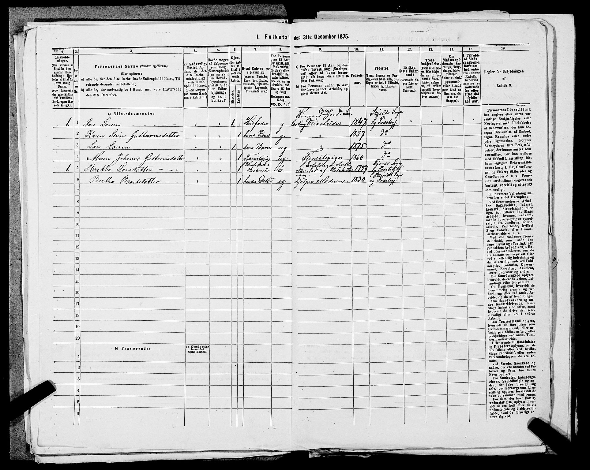 SAST, 1875 census for 1154P Skjold, 1875, p. 612