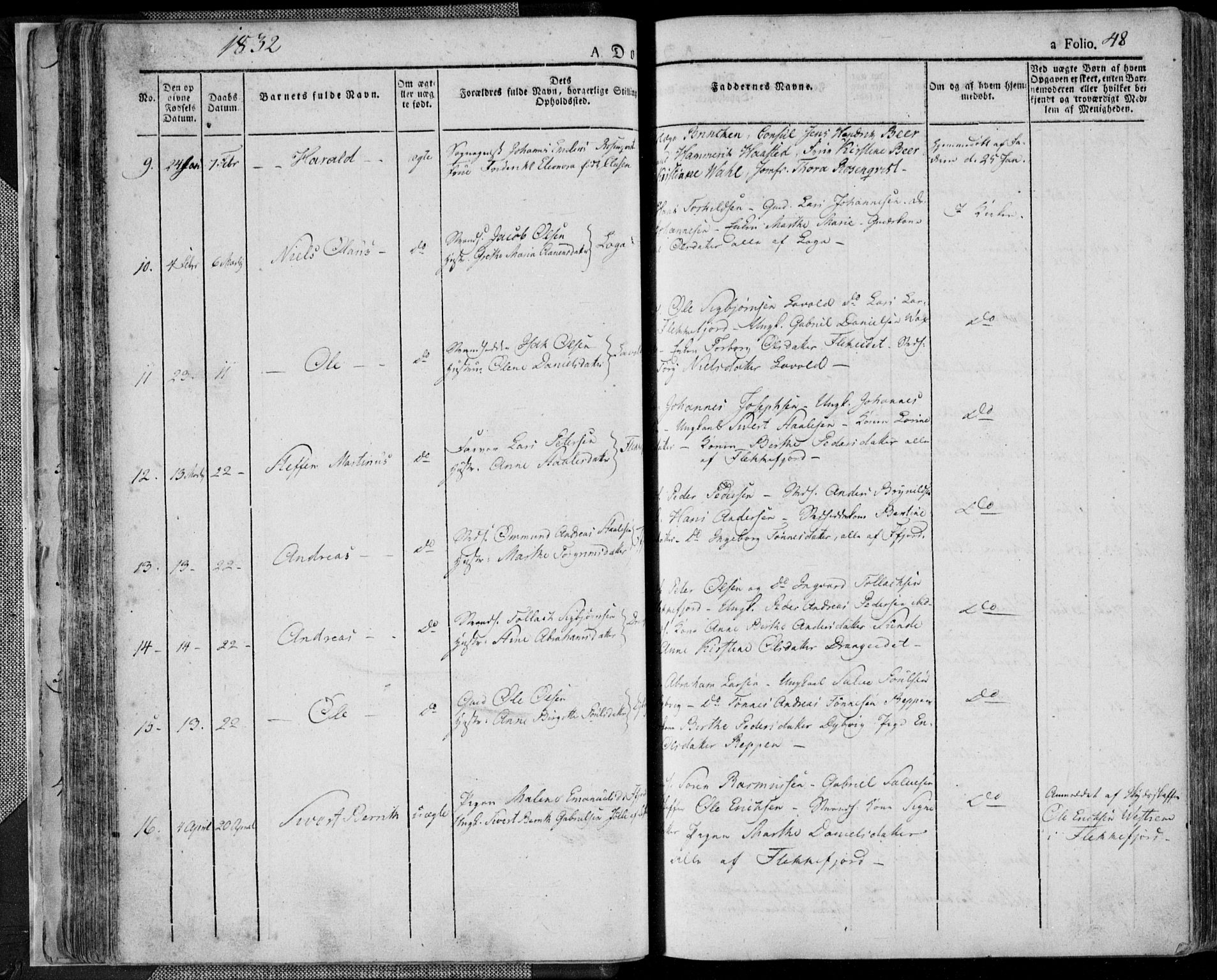 Flekkefjord sokneprestkontor, AV/SAK-1111-0012/F/Fa/Fac/L0003: Parish register (official) no. A 3, 1826-1841, p. 48