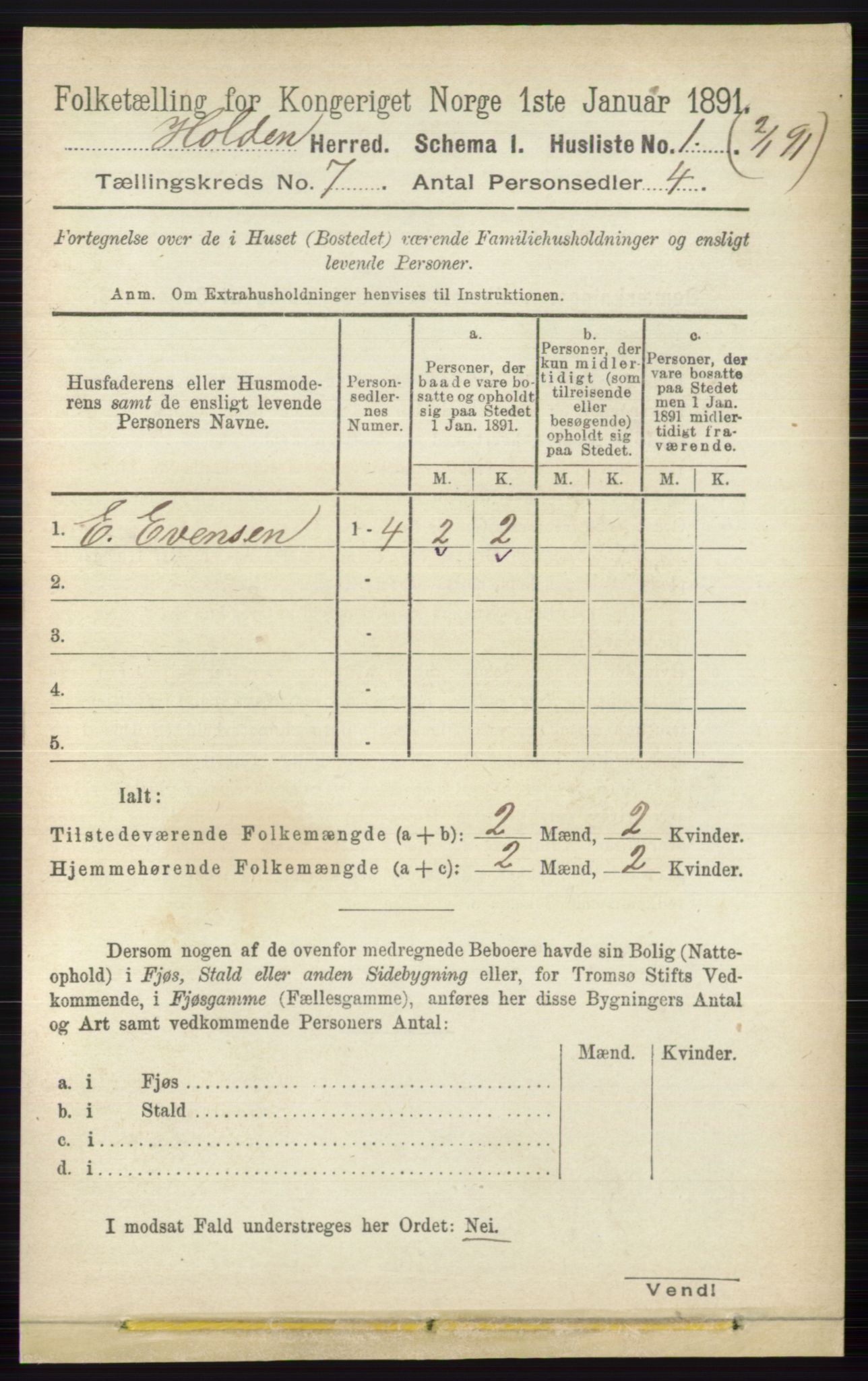 RA, 1891 census for 0819 Holla, 1891, p. 3220