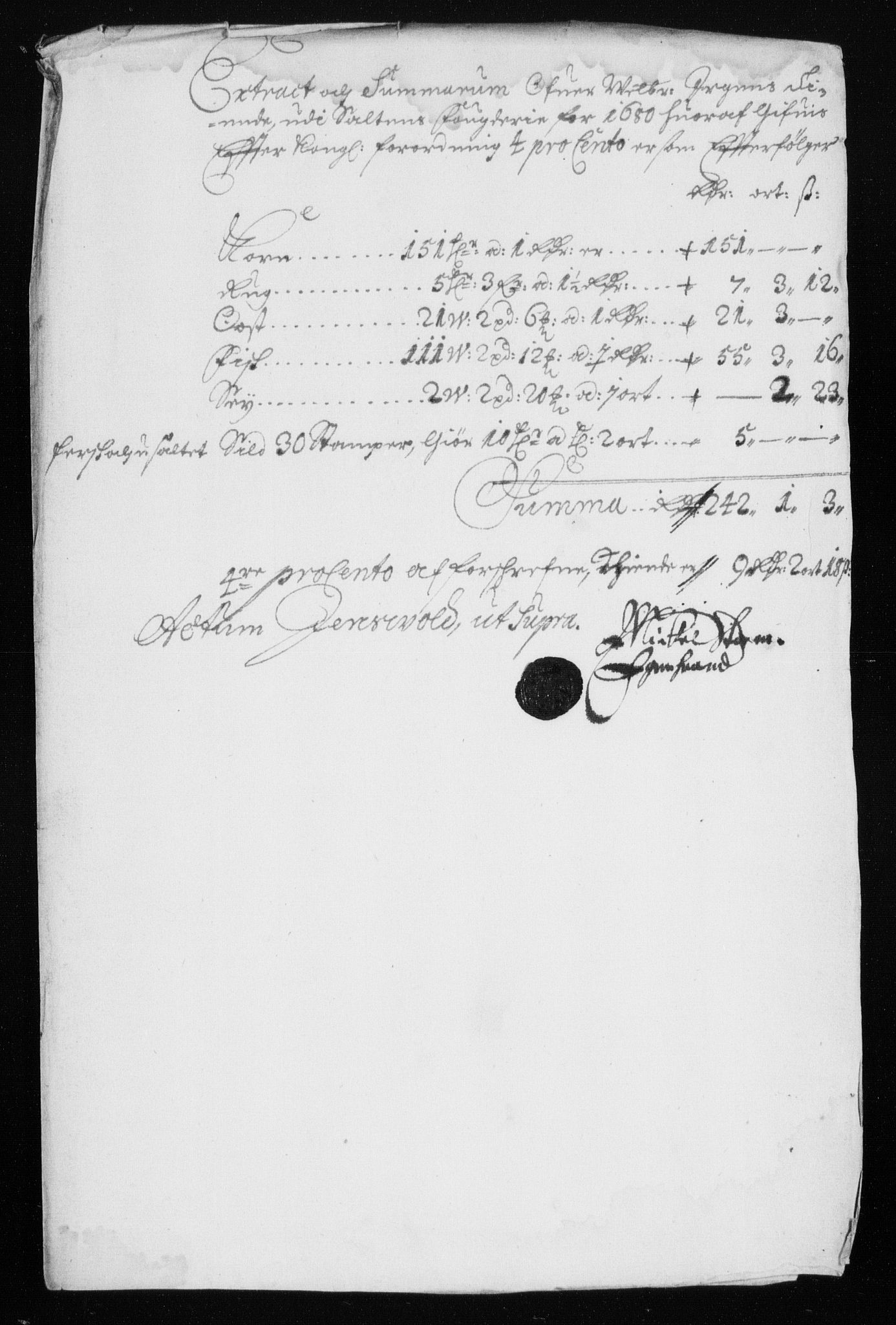 Rentekammeret inntil 1814, Reviderte regnskaper, Stiftamtstueregnskaper, Trondheim stiftamt og Nordland amt, AV/RA-EA-6044/R/Rh/L0007: Nordland amt, 1680