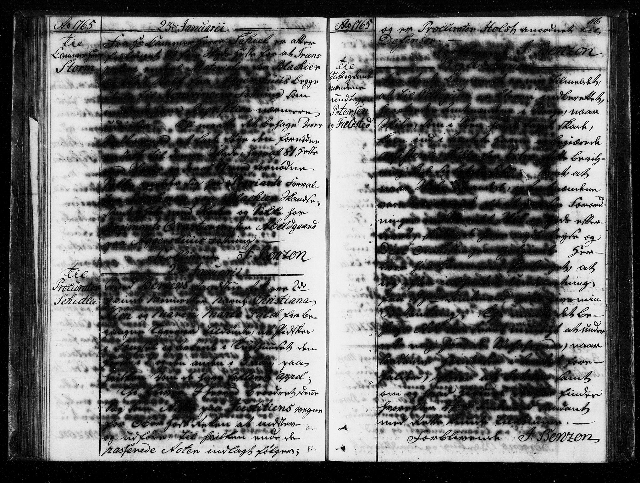 Stattholderembetet 1572-1771, AV/RA-EA-2870/Bf/L0004: Stattholderprotokoll (allmenn kopibok), 1764-1765, p. 115b-116a