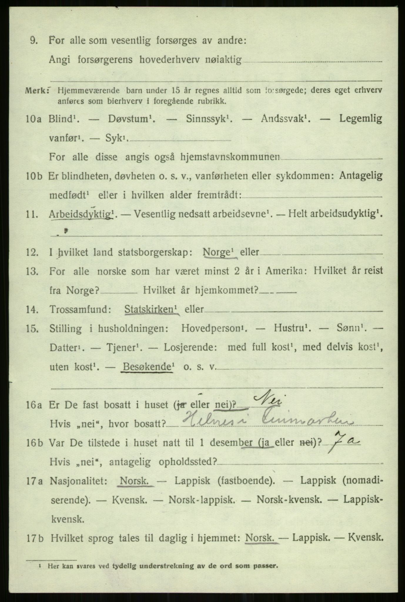 SATØ, 1920 census for Helgøy, 1920, p. 1370