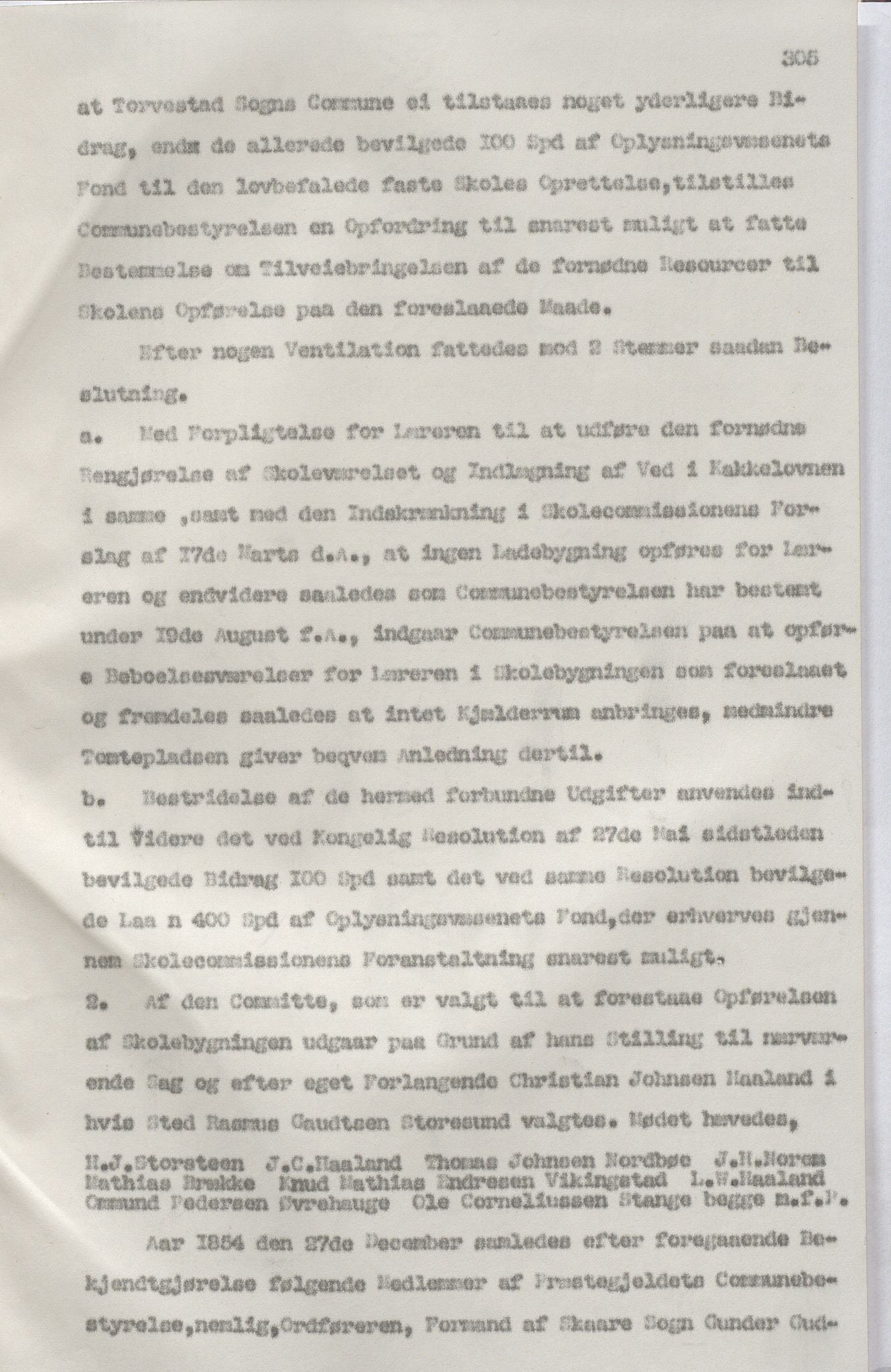 Torvastad kommune - Formannskapet, IKAR/K-101331/A/L0002: Avskrift av forhandlingsprotokoll, 1837-1855, p. 305