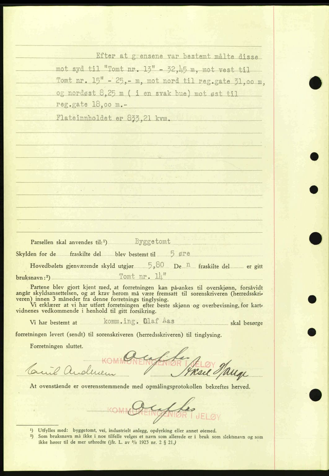 Moss sorenskriveri, AV/SAO-A-10168: Mortgage book no. A9, 1941-1942, Diary no: : 1988/1941