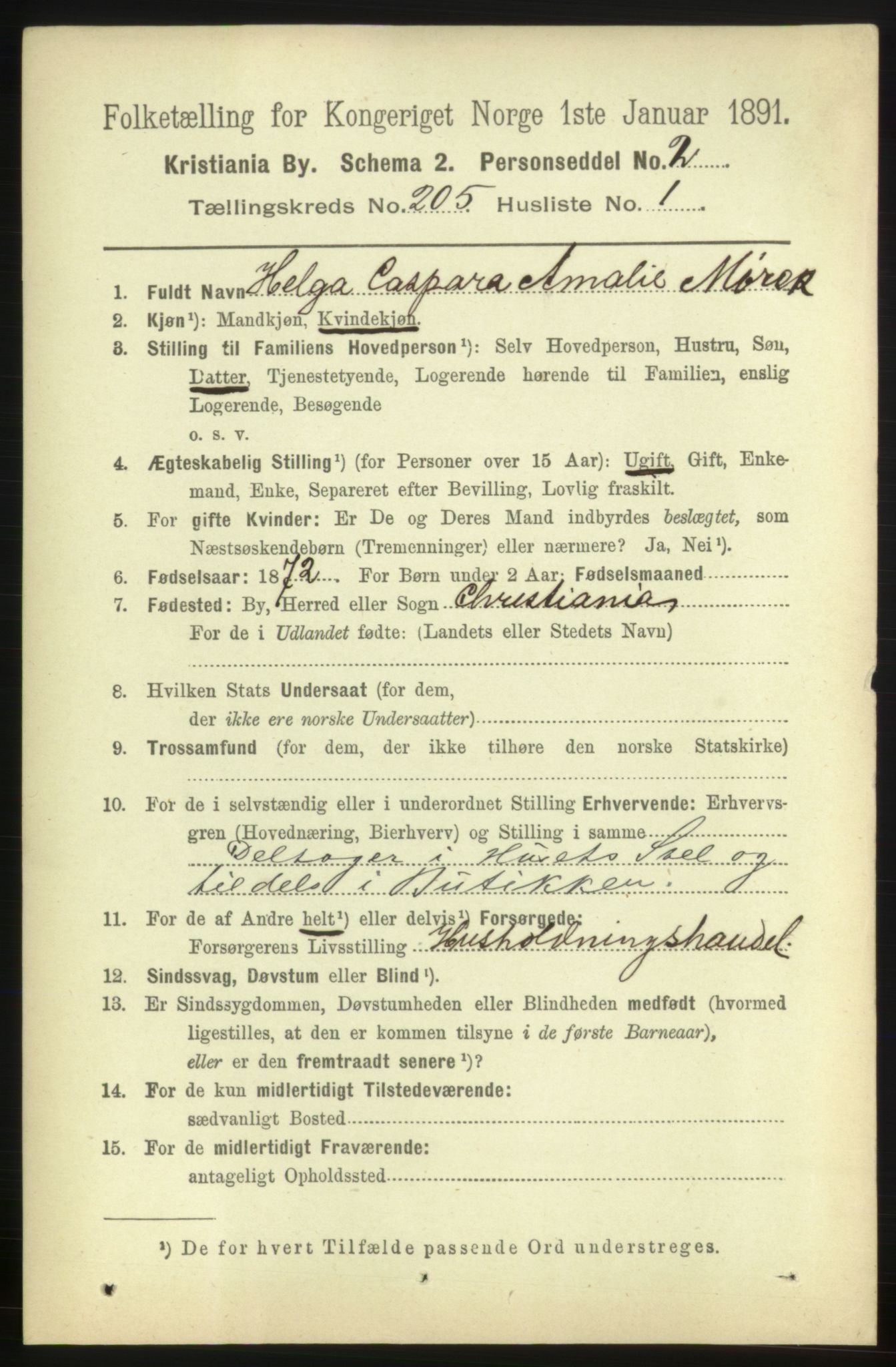 RA, 1891 census for 0301 Kristiania, 1891, p. 123331