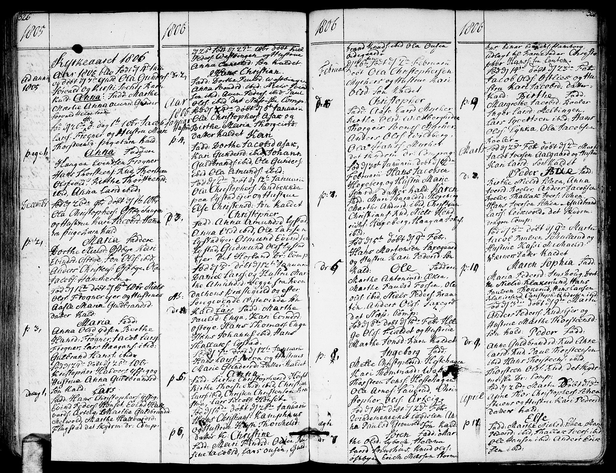 Sørum prestekontor Kirkebøker, SAO/A-10303/F/Fa/L0002: Parish register (official) no. I 2, 1759-1814, p. 326-327