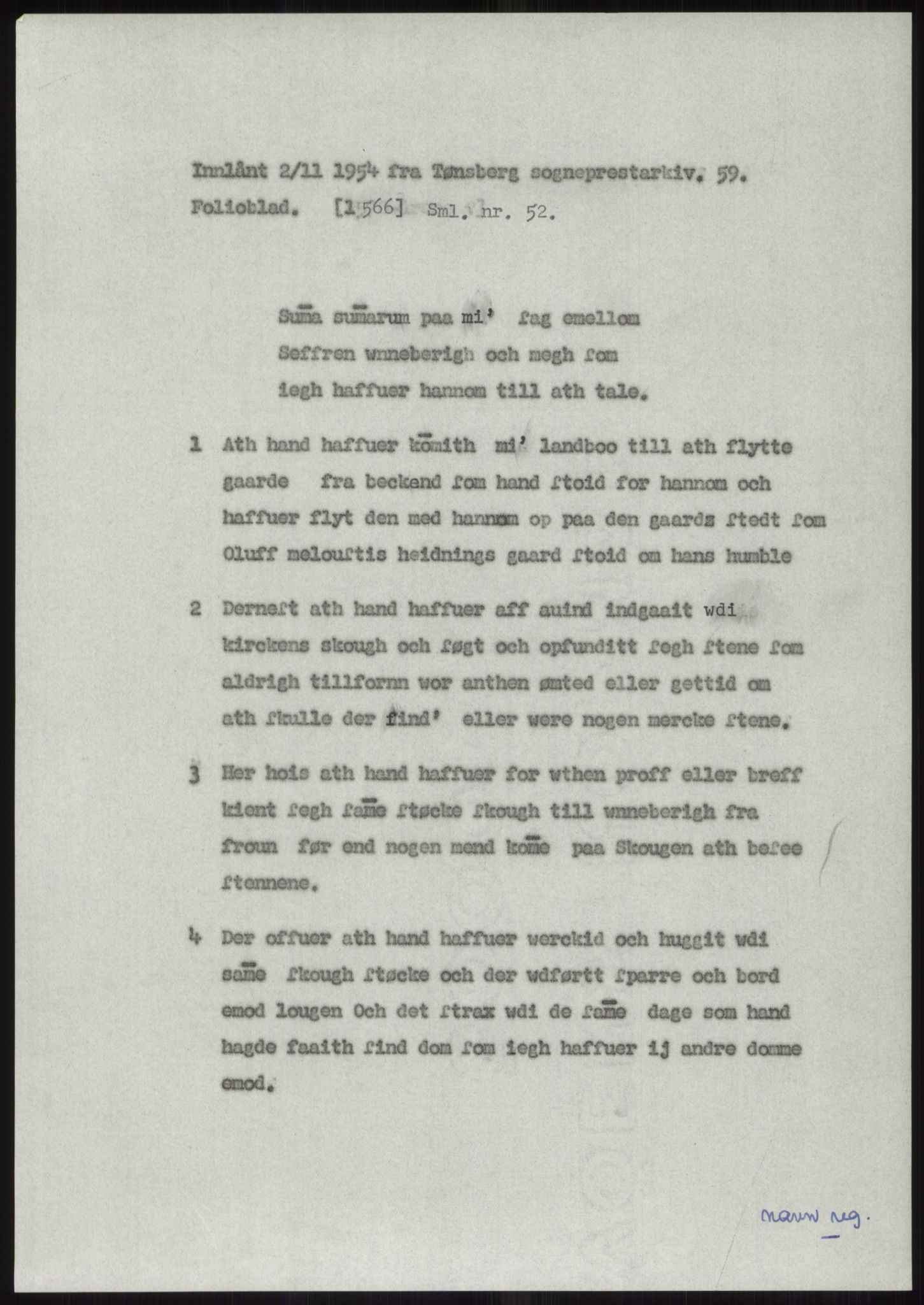 Samlinger til kildeutgivelse, Diplomavskriftsamlingen, AV/RA-EA-4053/H/Ha, p. 1100