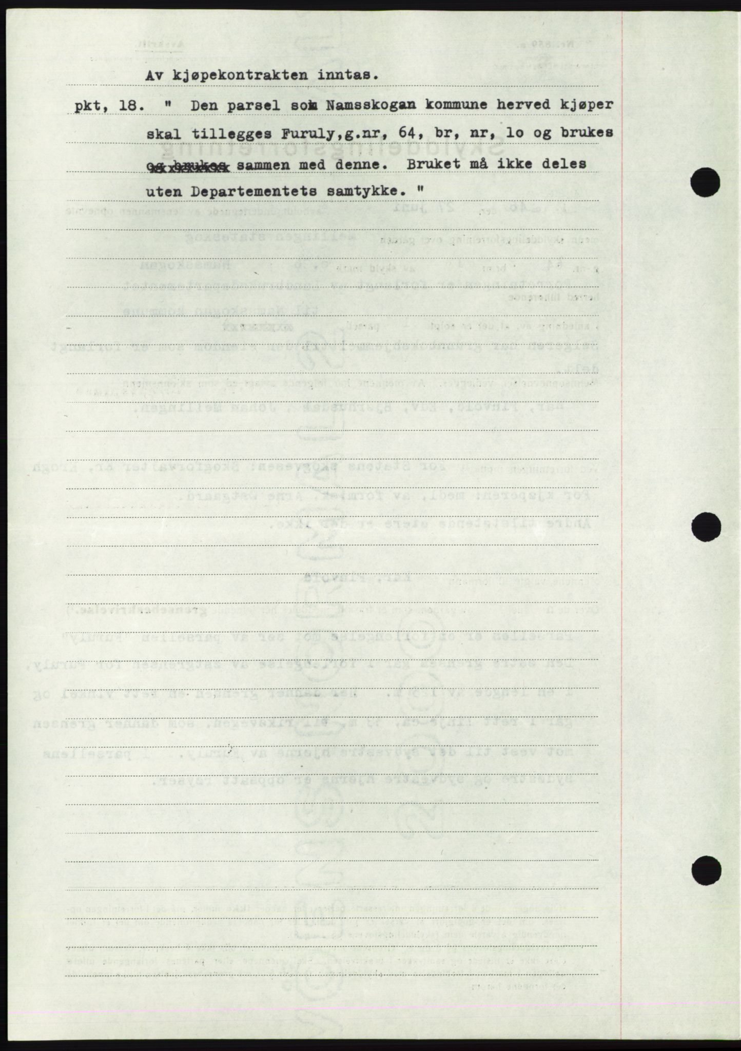 Namdal sorenskriveri, AV/SAT-A-4133/1/2/2C: Mortgage book no. -, 1946-1947, Diary no: : 1597/1946
