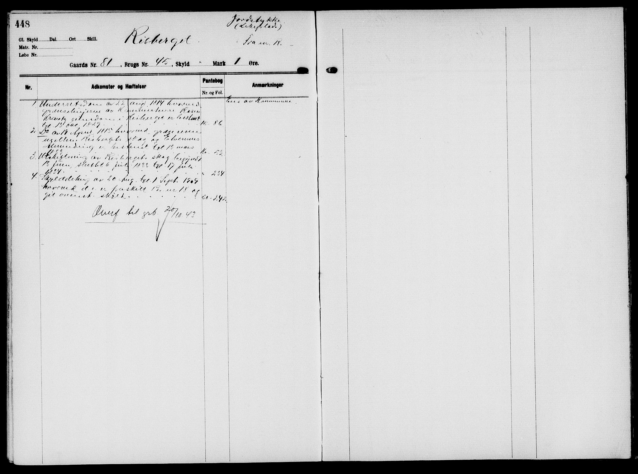 Solør tingrett, AV/SAH-TING-008/H/Ha/Hak/L0006: Mortgage register no. VI, 1900-1935, p. 448