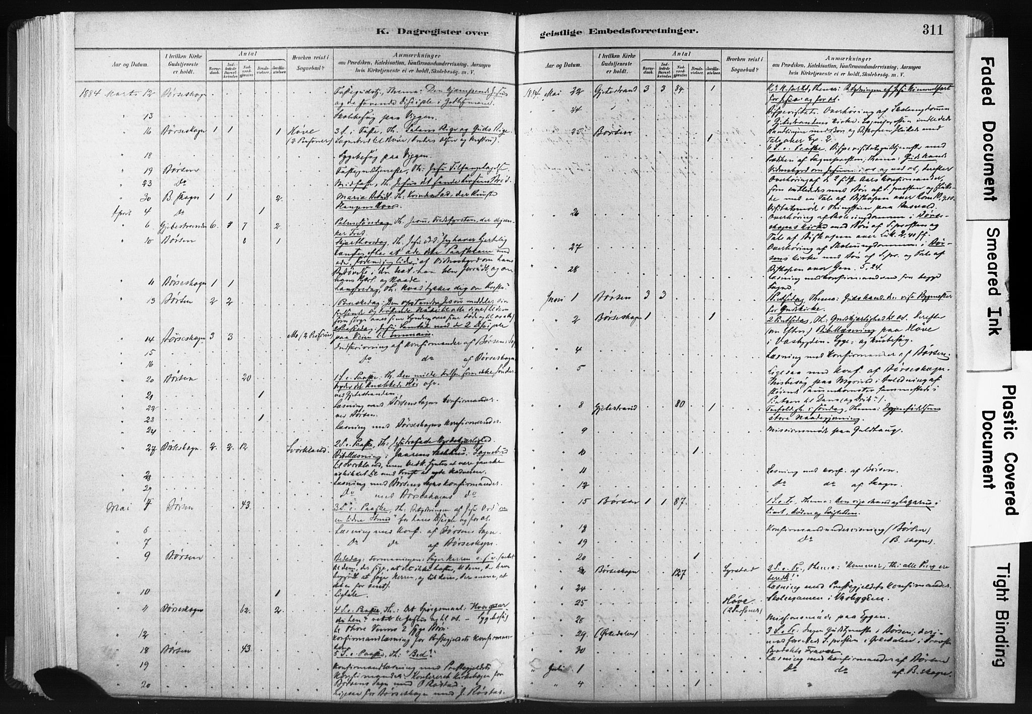 Ministerialprotokoller, klokkerbøker og fødselsregistre - Sør-Trøndelag, AV/SAT-A-1456/665/L0773: Parish register (official) no. 665A08, 1879-1905, p. 311